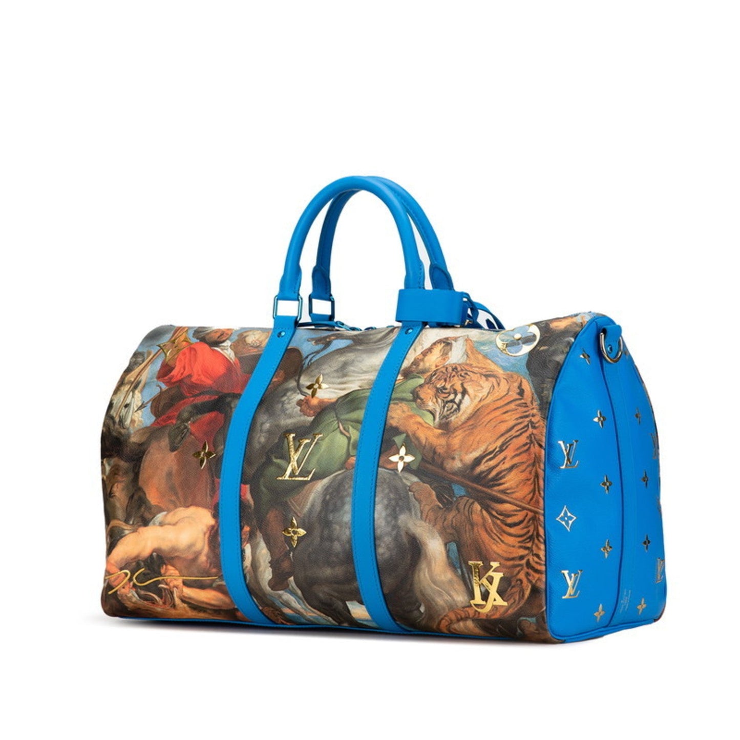 Louis Vuitton Blue Multi-Color Pvc Leather Boston Bag Shoulder Bag
