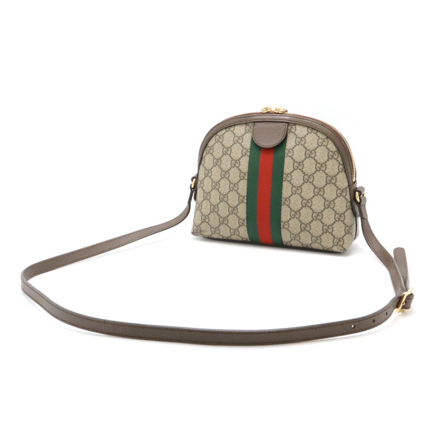 Gucci Sherry Line Beige Brown Green Red Color Pvc Leather Pochette Shoulder Bag