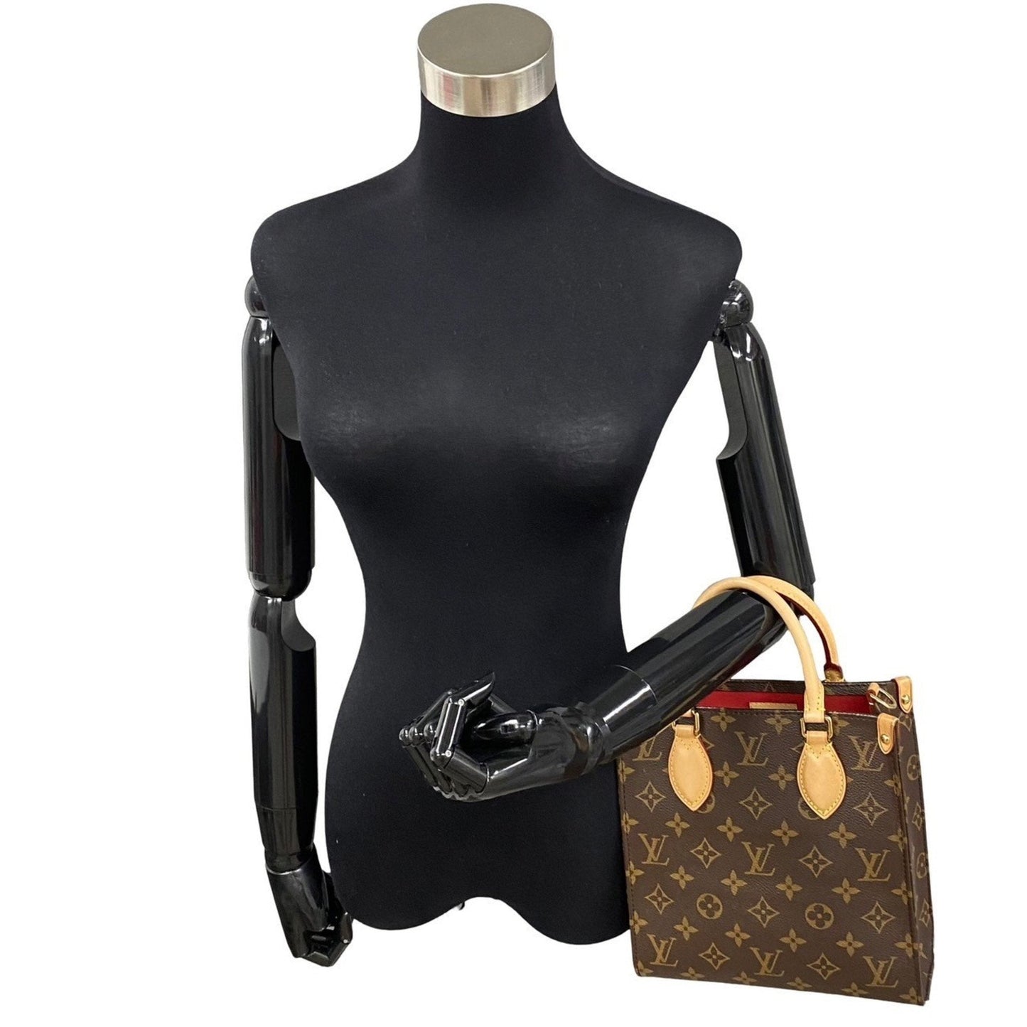 Louis Vuitton Brown Leather Pvc Handbag Shoulder Bag