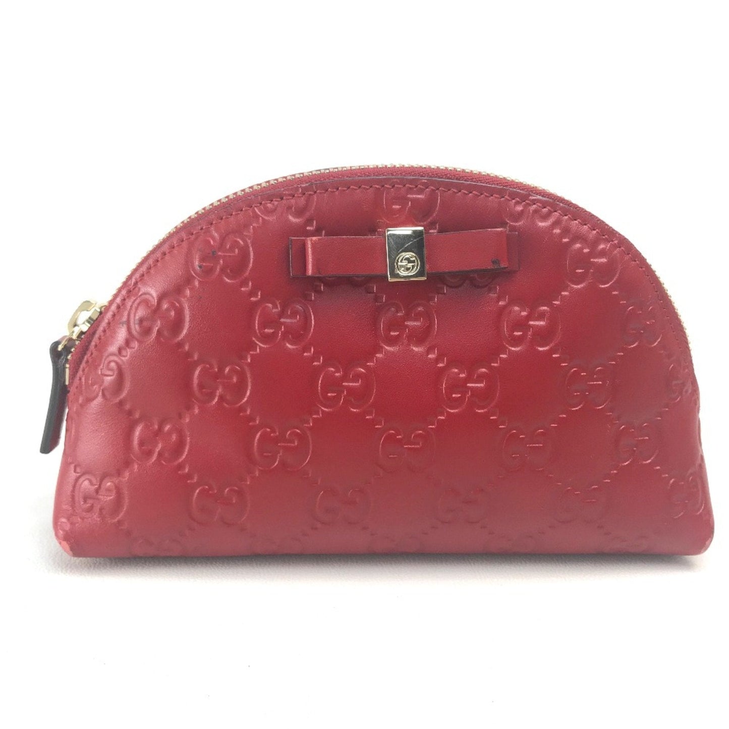 Gucci Red Leather Pouch ()