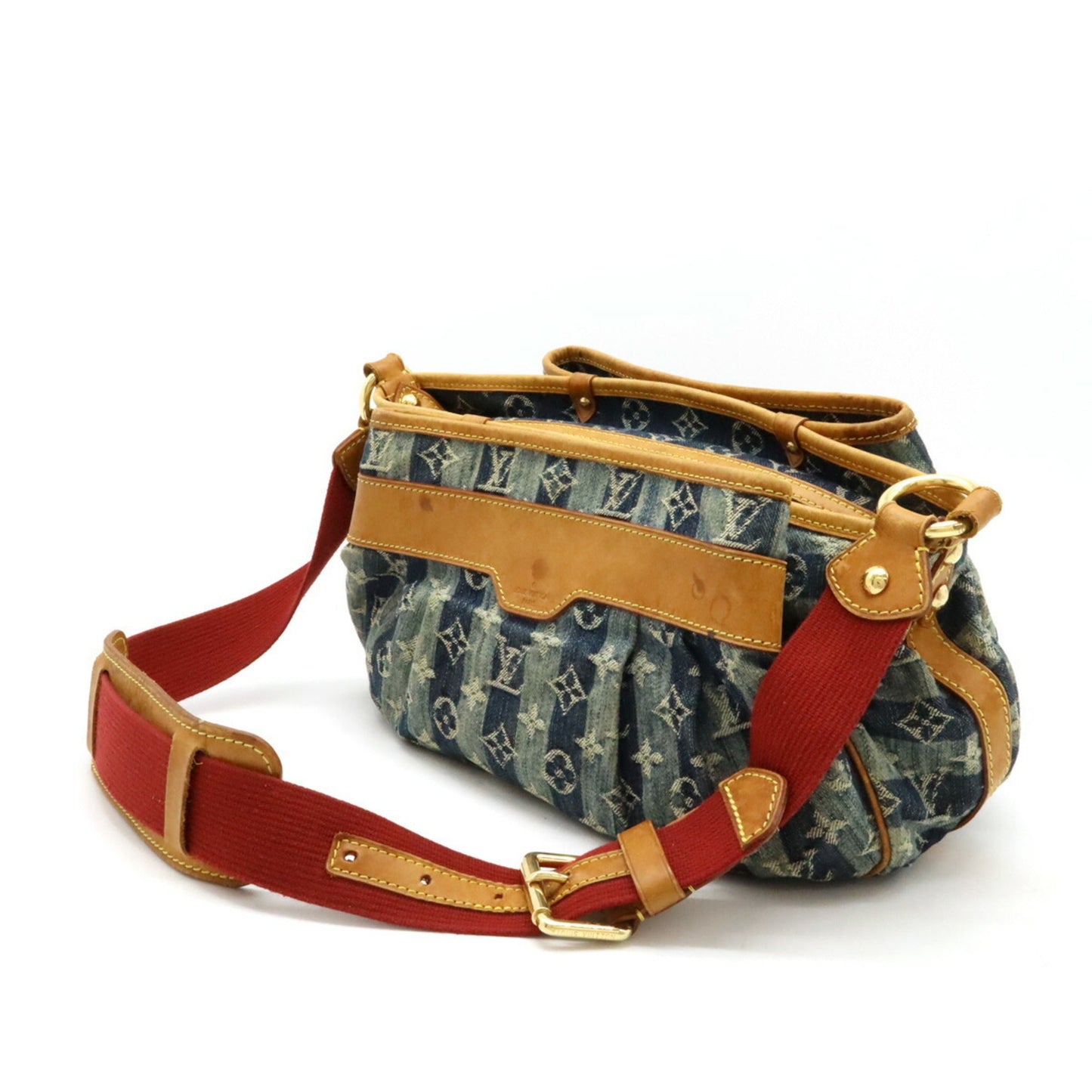Louis Vuitton Black Blue Monogram Monogram Denim Shoulder Bag
