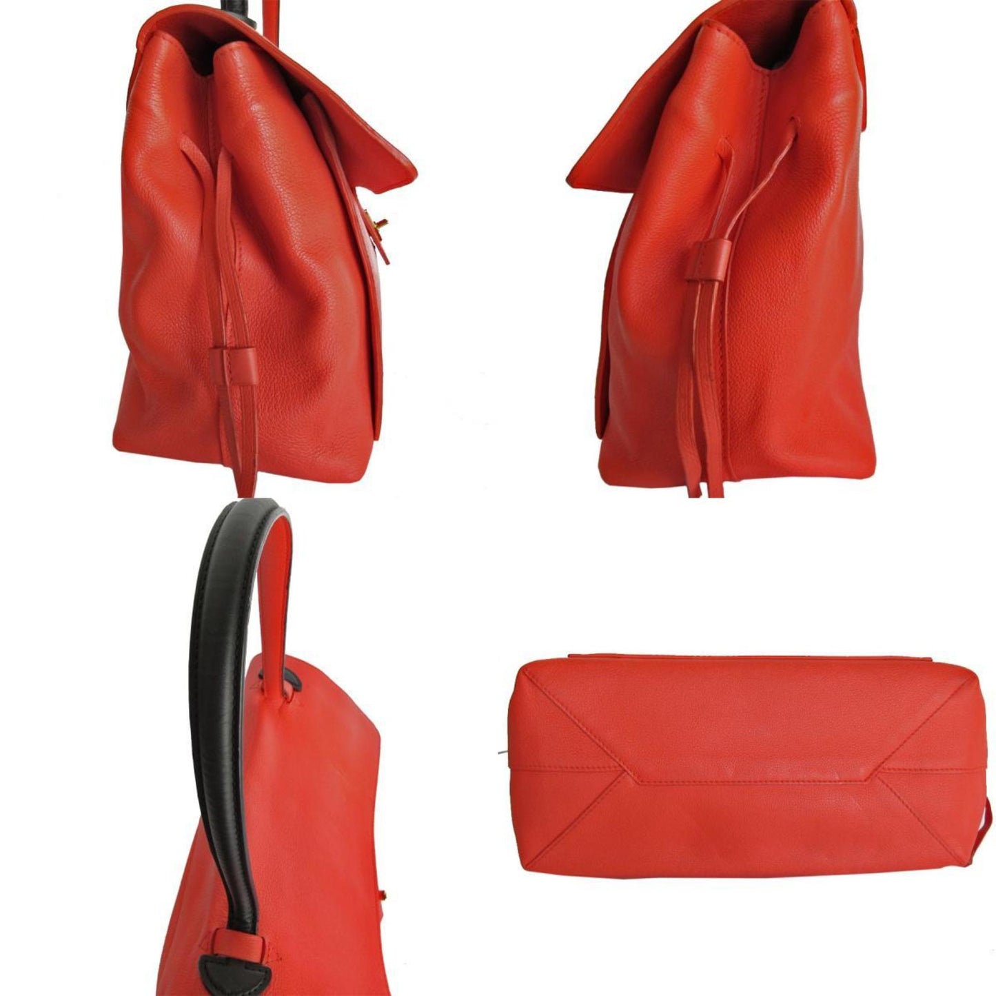 Louis Vuitton Orange Red Leather Shoulder Bag