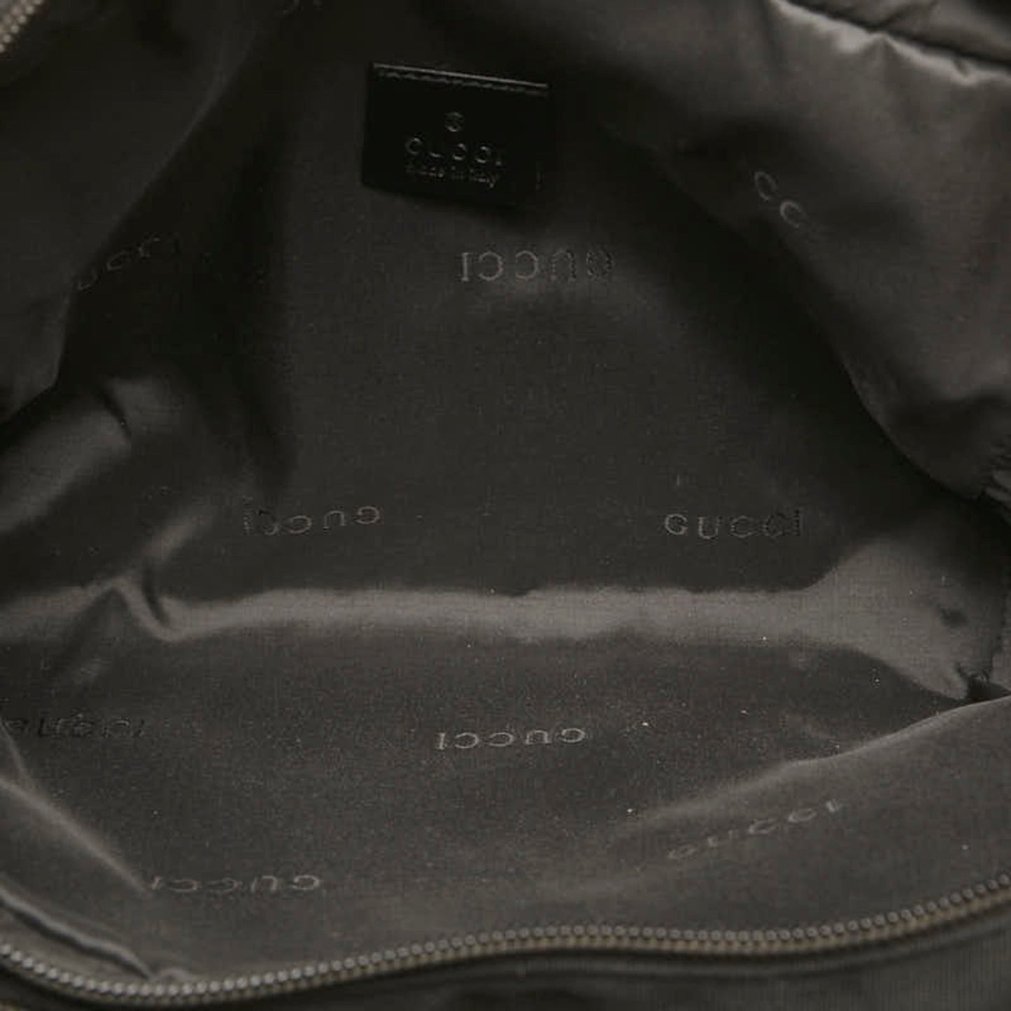 Gucci Black Nylon Leather Clutch Bag