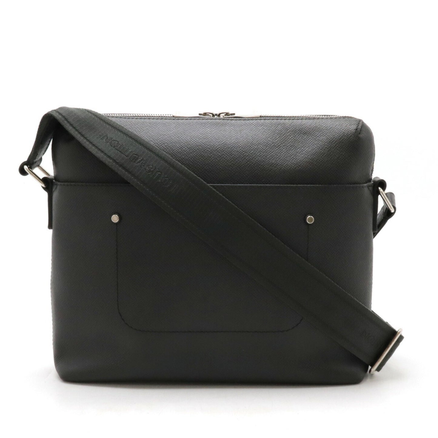Louis Vuitton Ardoise Black Taiga Leather Shoulder Bag ()