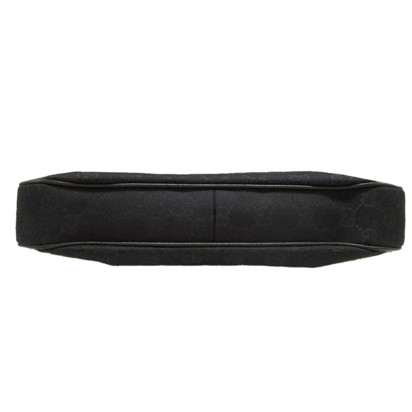 Gucci Abbey Black Gg Canvas Leather Shoulder Bag