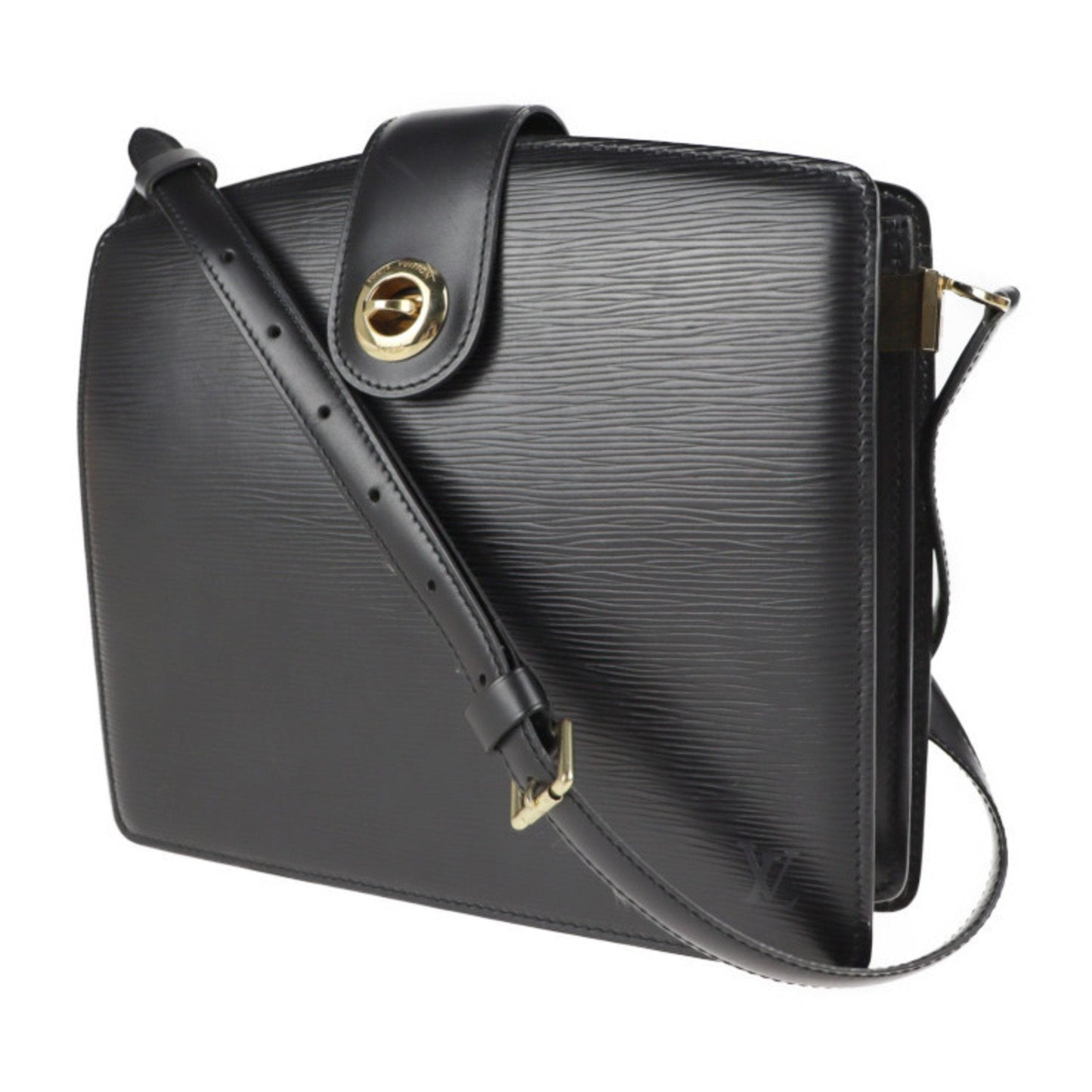 Louis Vuitton Noir Epi Leather Handbag Shopping Bag Shoulder Bag Tote Bag