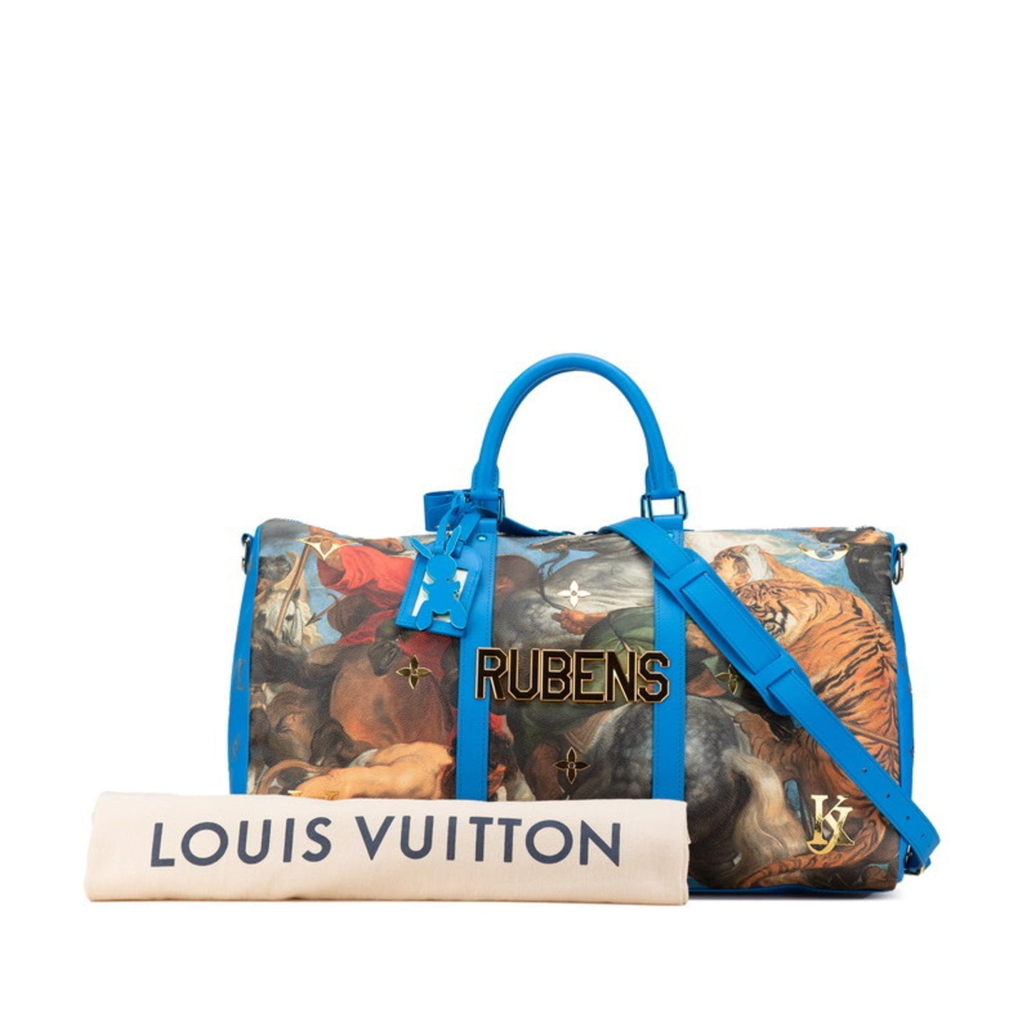 Louis Vuitton Blue Multi-Color Pvc Leather Boston Bag Shoulder Bag