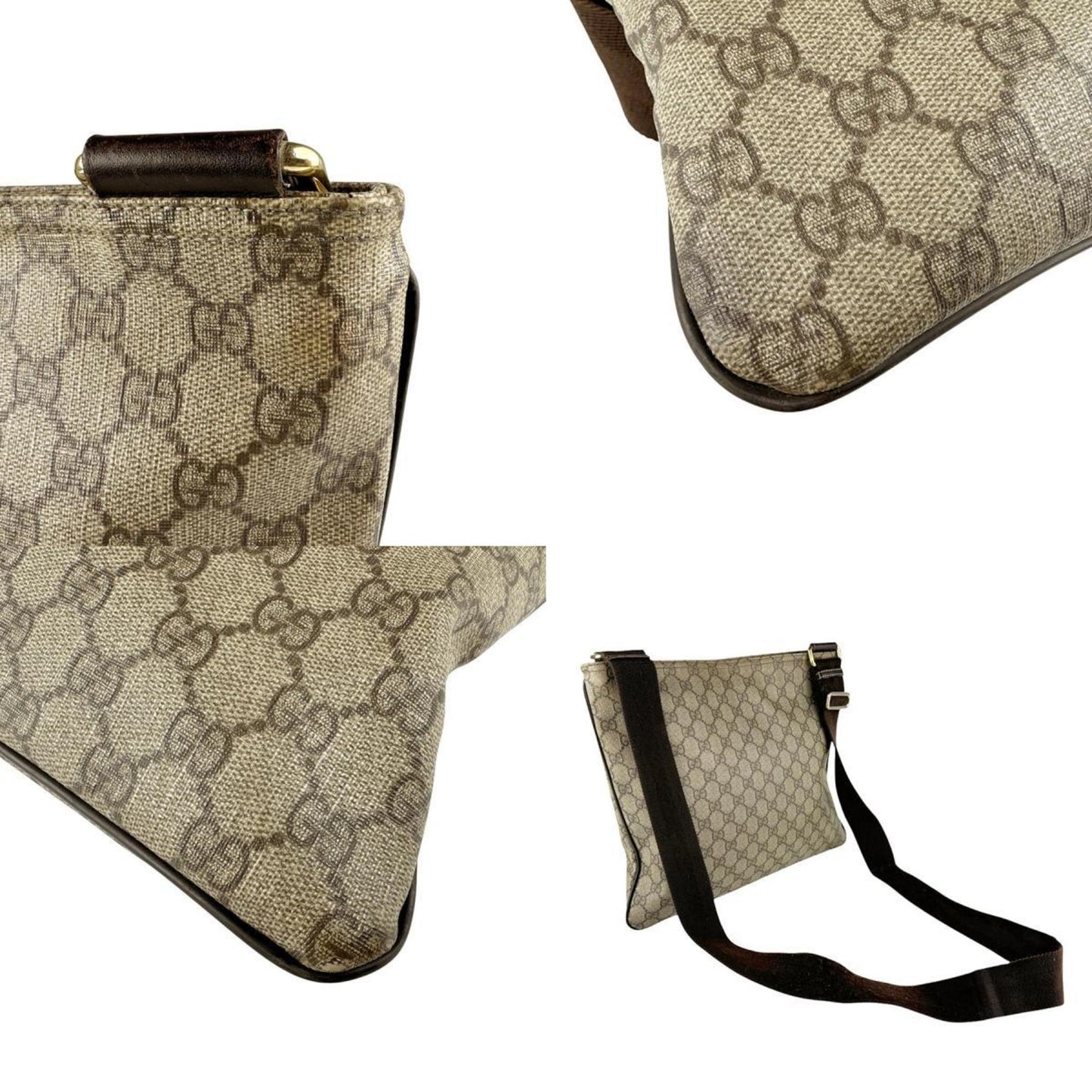 Gucci Beige Brown Gg Supreme Shoulder Bag