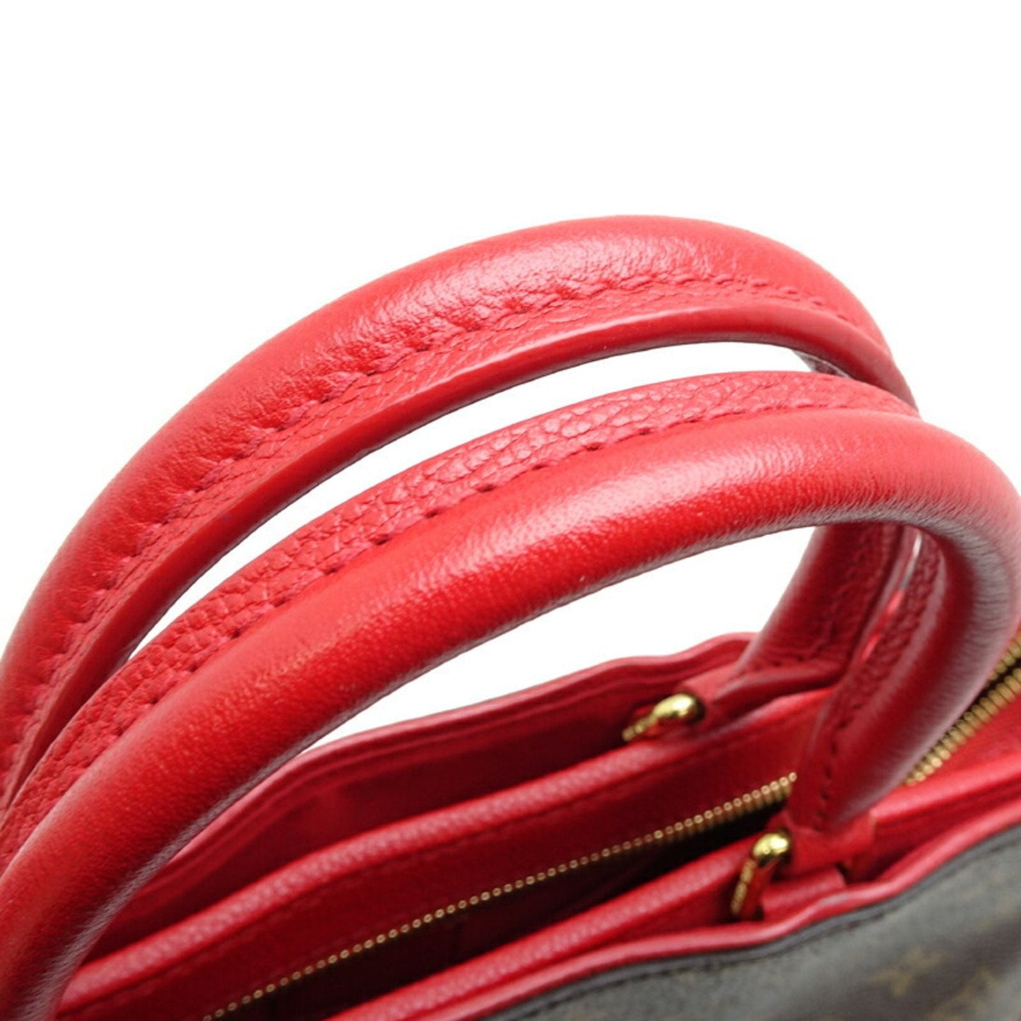 Louis Vuitton Brown Cerise Red Color Monogram Shoulder Bag