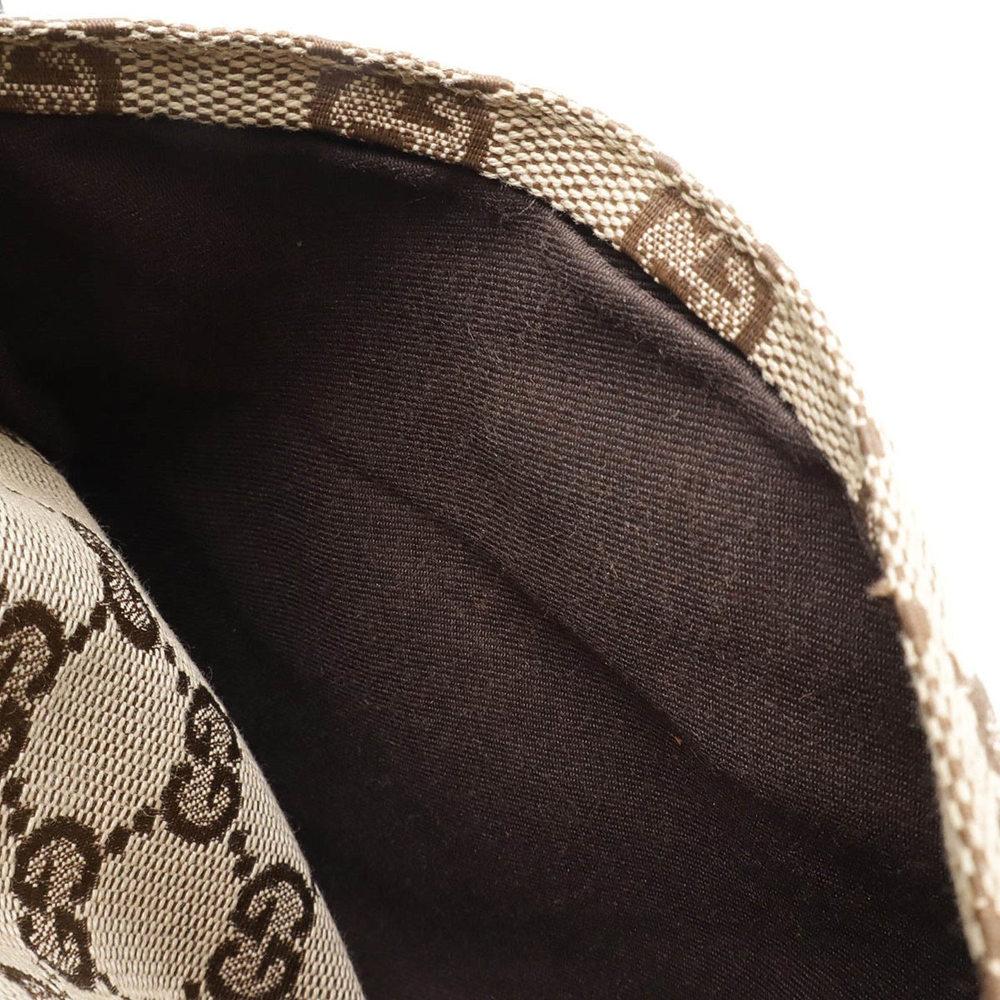 Gucci Dark Brown Gg Canvas Pouch Sling Bag