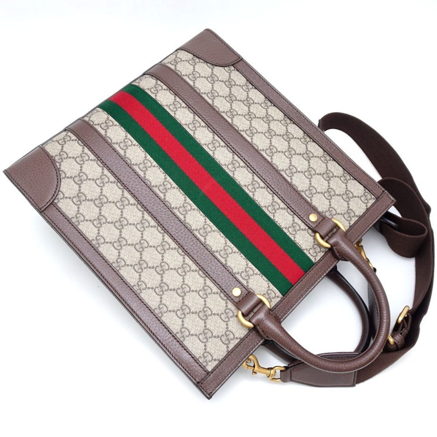 Gucci Beige Gg Supreme Leather Handbag