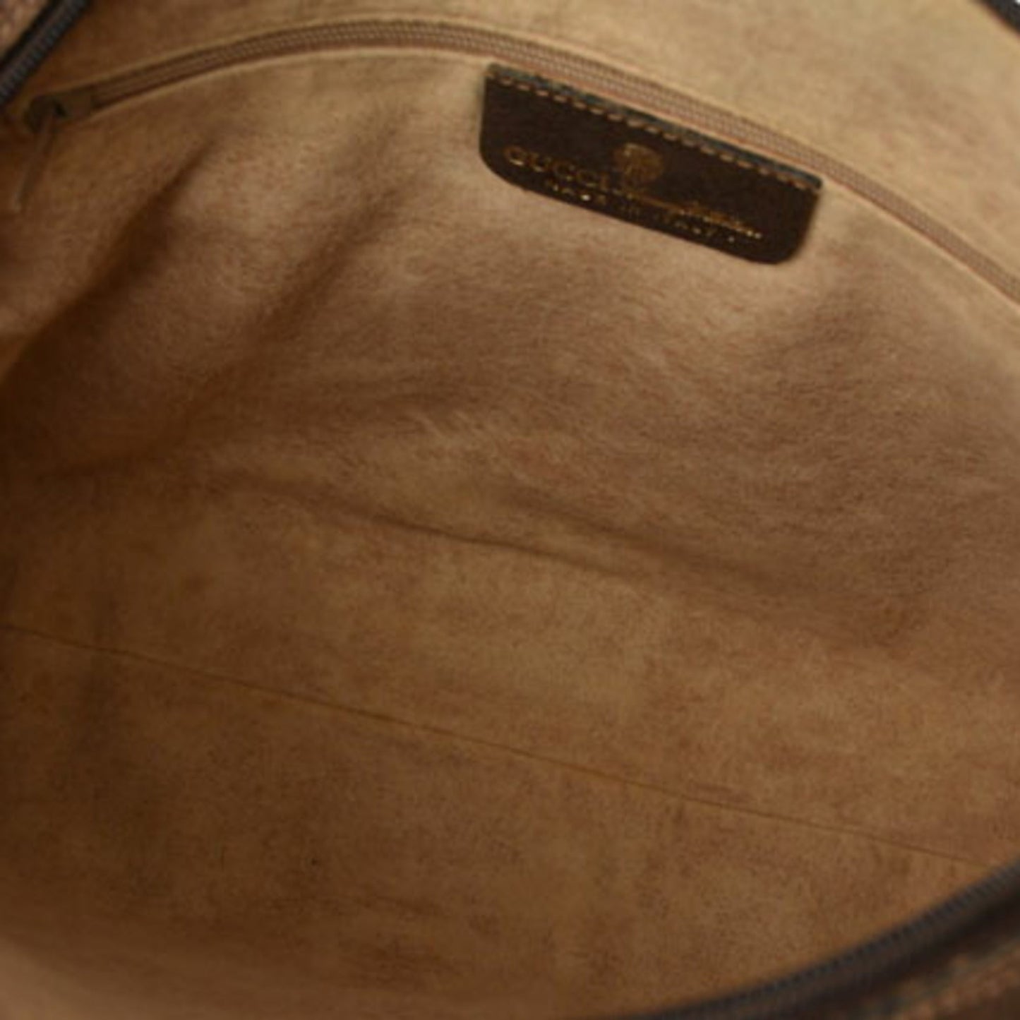 Gucci Beige Brown Pvc Leather Boston Bag Shoulder Bag