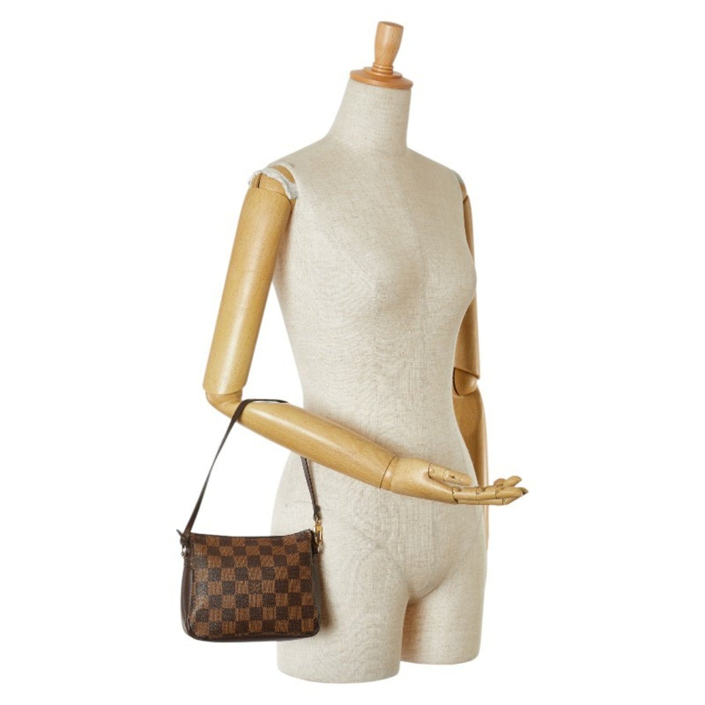 Louis Vuitton Brown Pvc Leather Pouch Shoulder Bag
