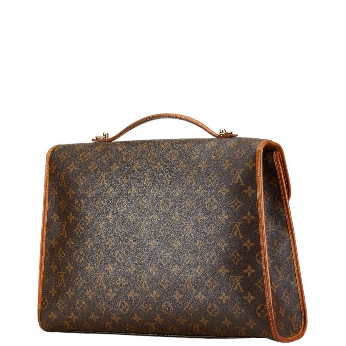 Louis Vuitton Brown Pvc Leather Handbag Shoulder Bag