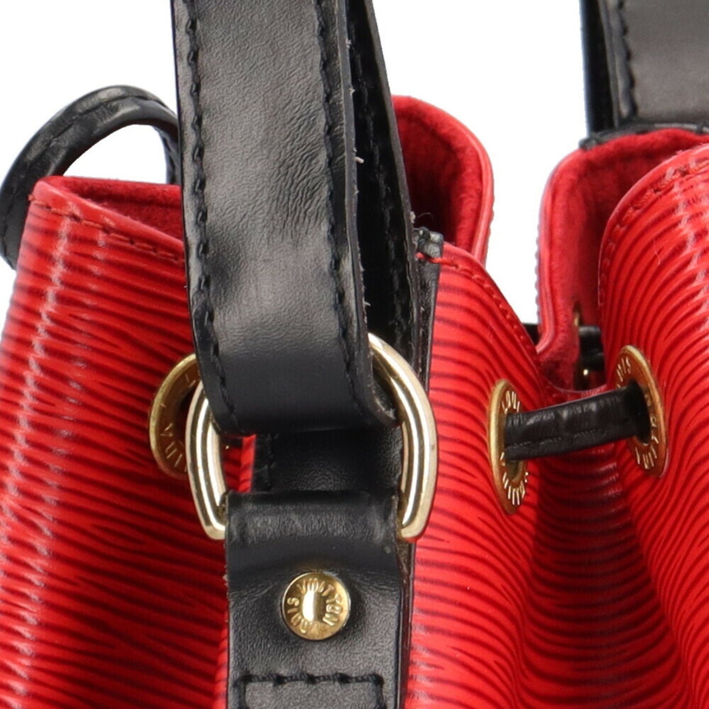 Louis Vuitton Black Red Color Epi Leather Shoulder Bag