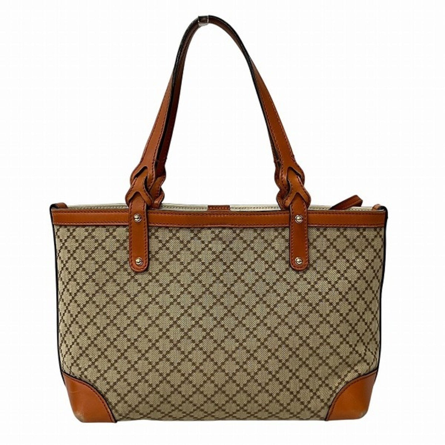 Gucci Diamante Beige Orange Canvas Pouch Shoulder Bag Tote Bag