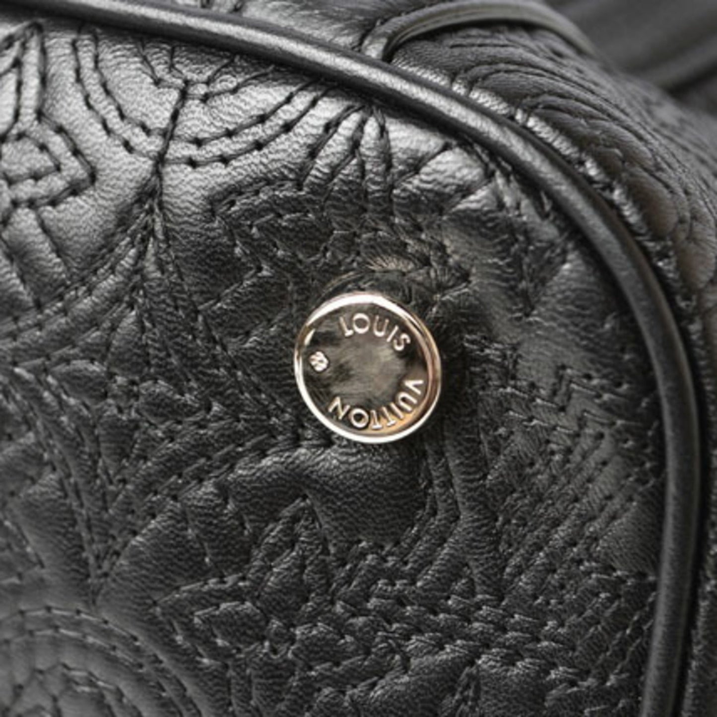 Louis Vuitton Monogram Antheia Black Silver Leather Handbag Shoulder Bag