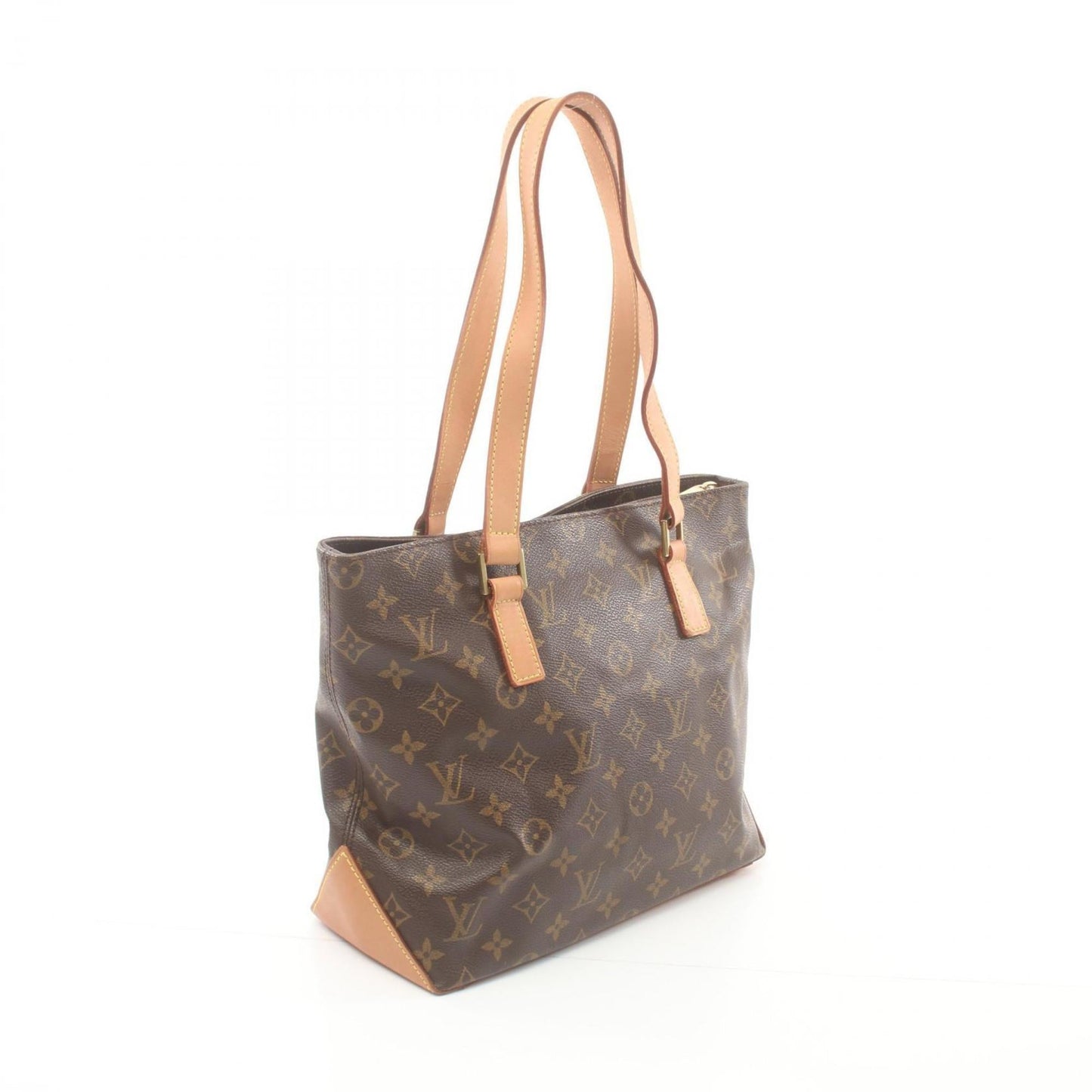 Louis Vuitton Brown Coated Canvas Leather Shoulder Bag