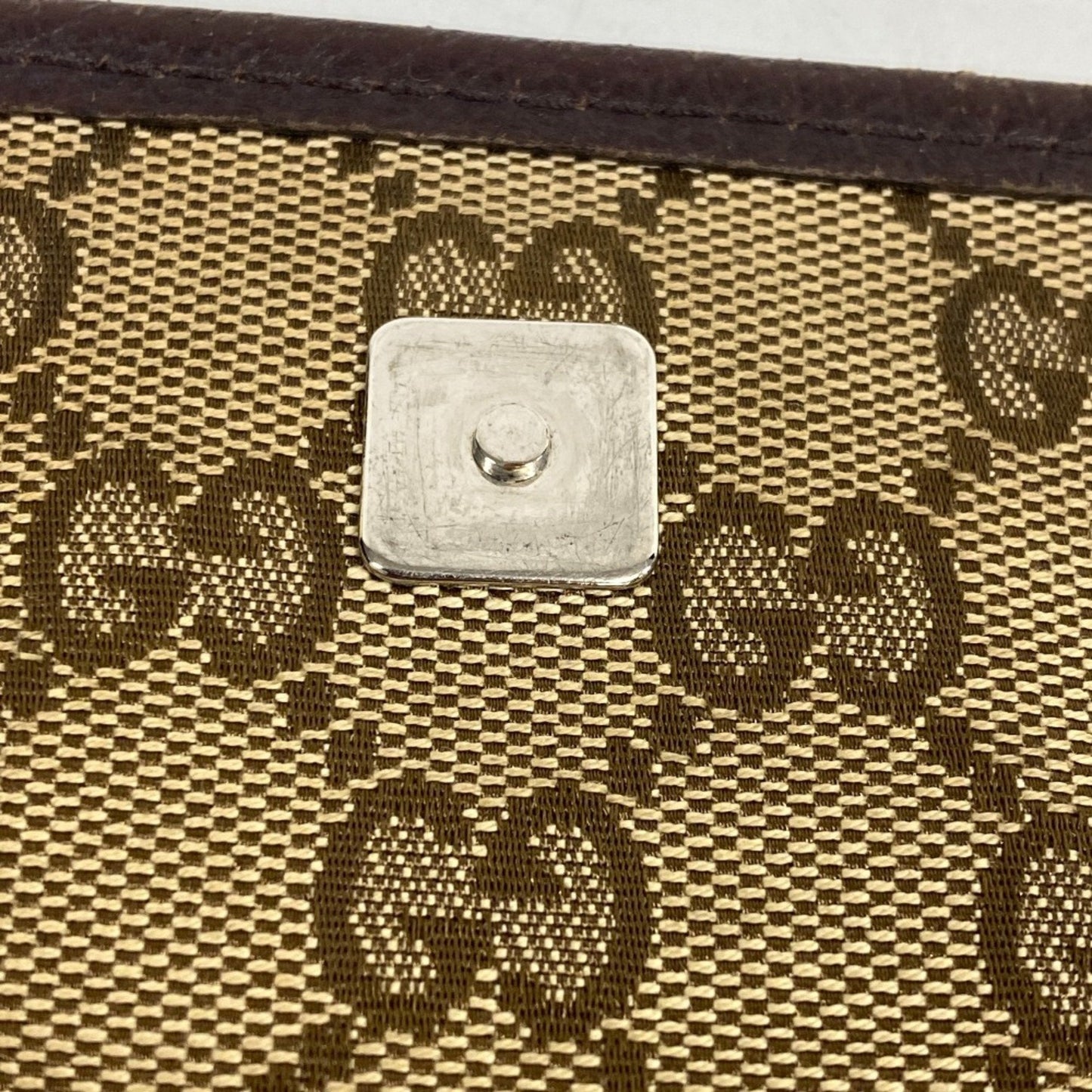 Gucci Gg Canvas Brown Gg Canvas Leather Shoulder Bag