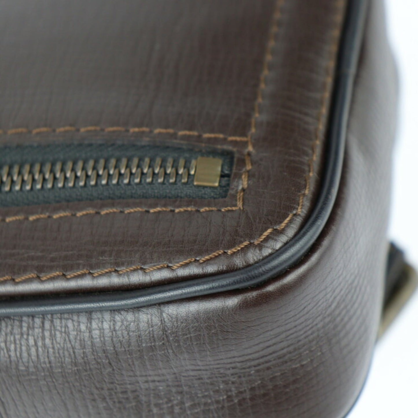 Louis Vuitton Coffee Leather Fanny Pack Shoulder Bag Sling Bag