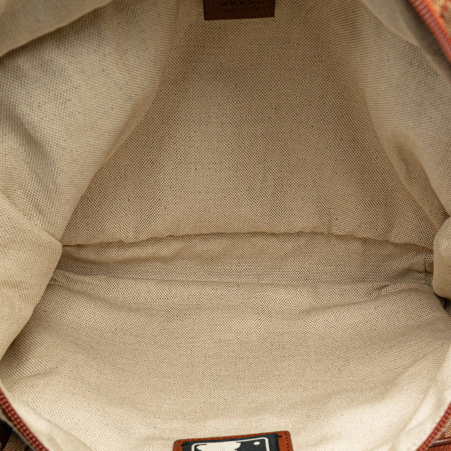 Gucci Beige Canvas Leather Backpack Sling Bag