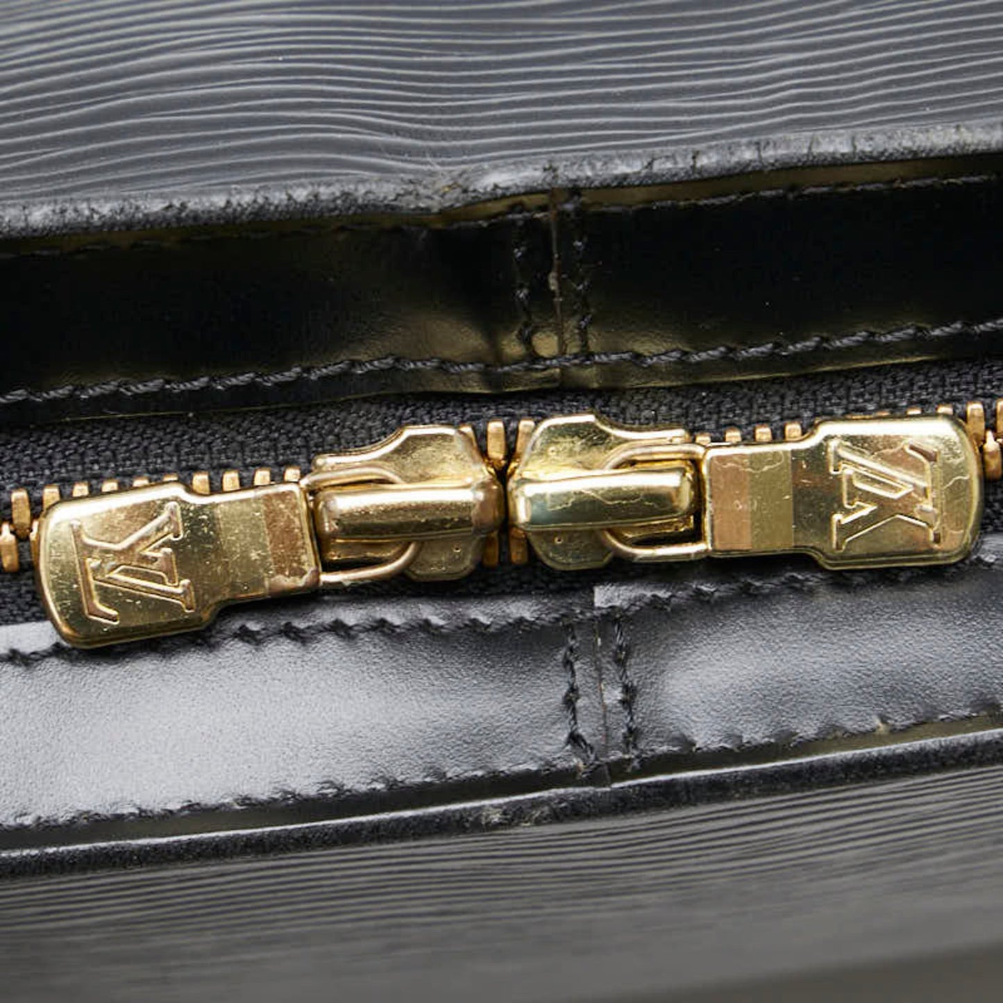 Louis Vuitton Black Noir Leather Shoulder Bag Tote Bag