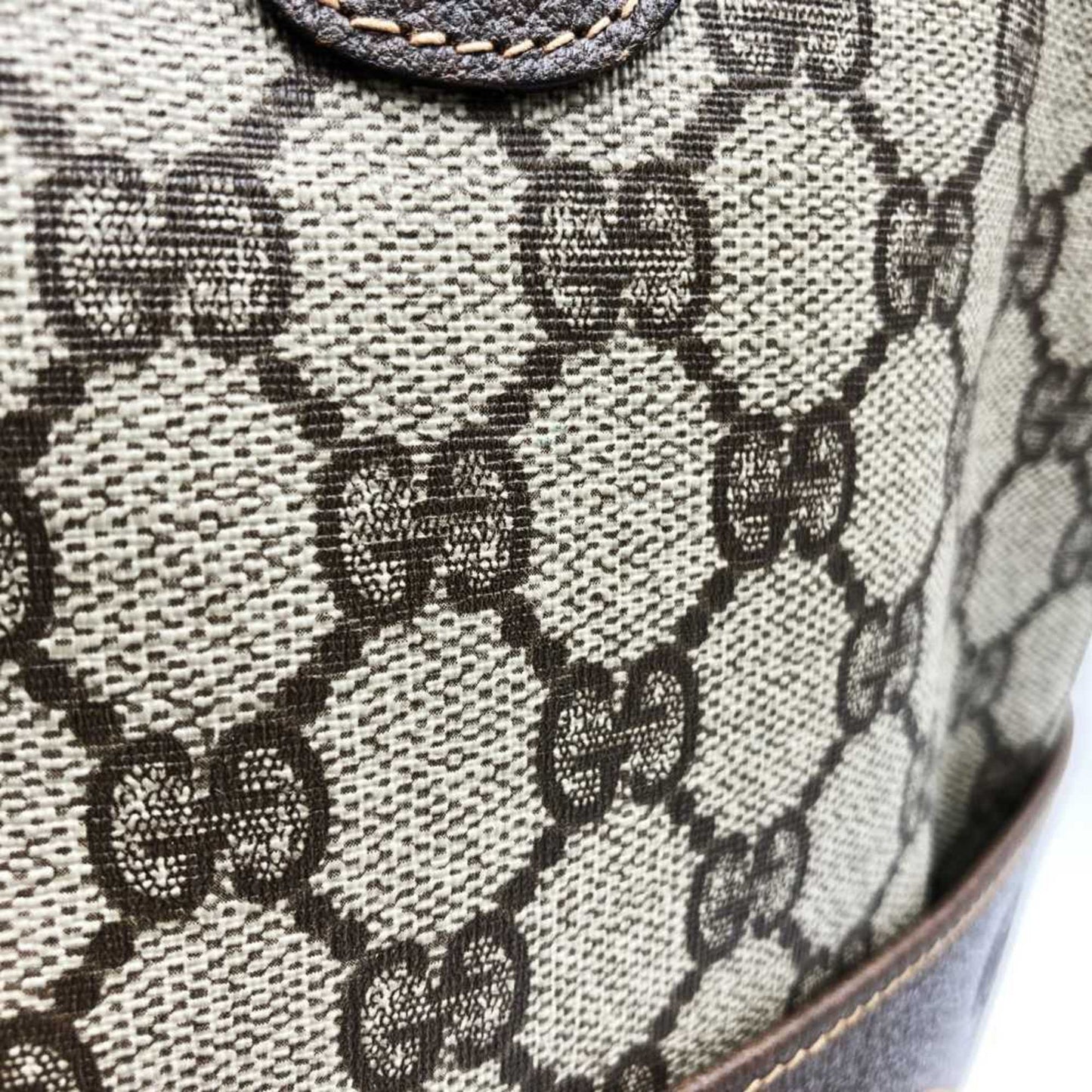 Gucci Sherry Line Brown Gg Supreme Leather Tote Bag