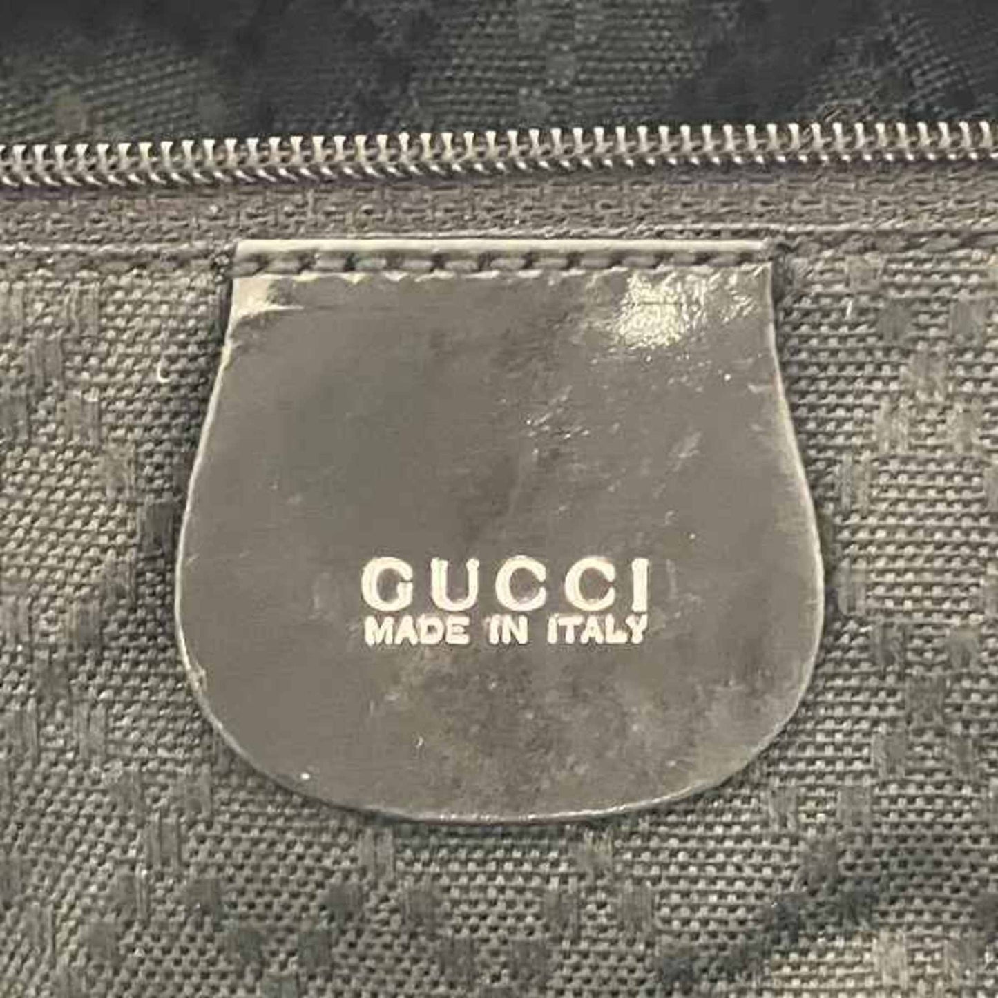 Gucci Bamboo Black Nylon Leather Handbag