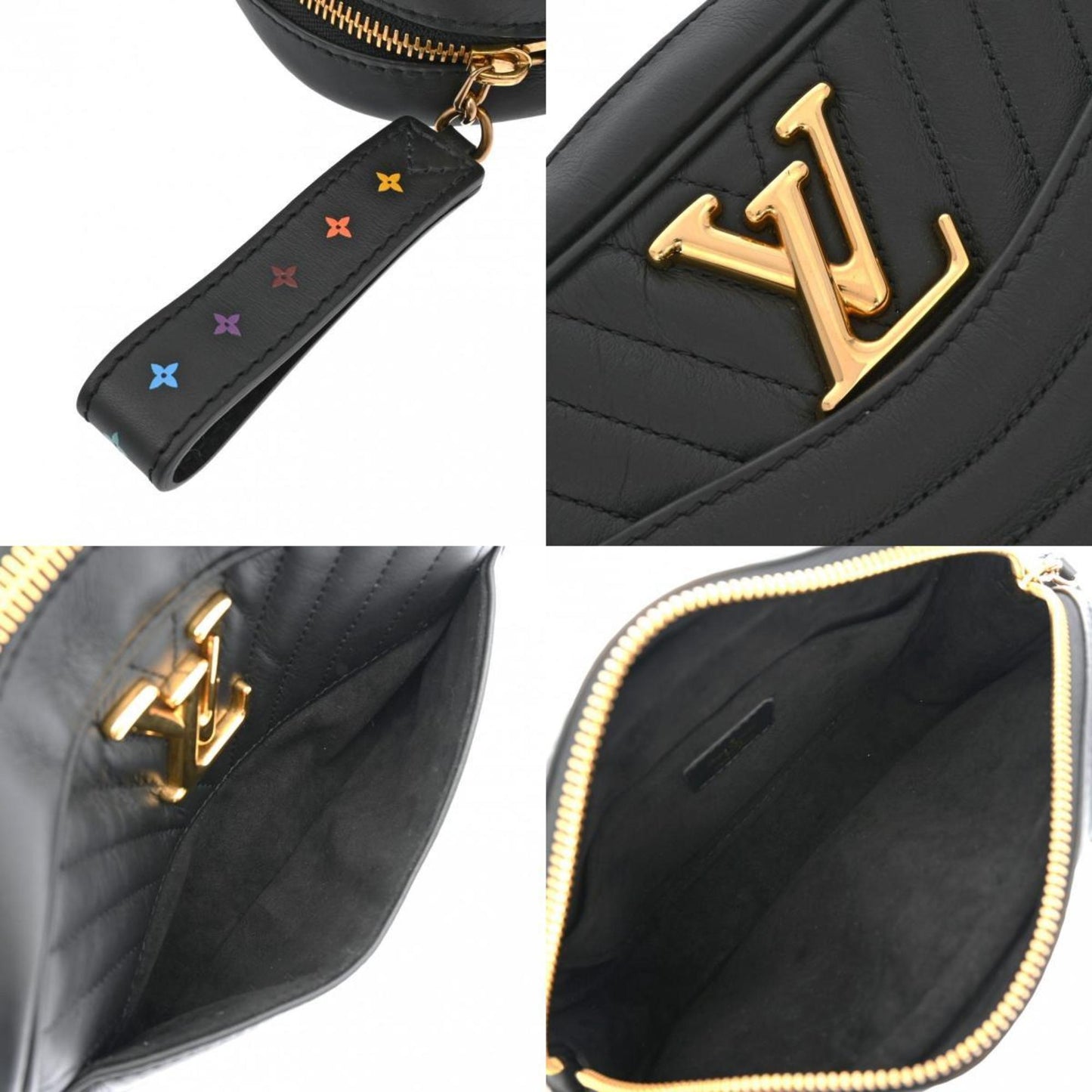Louis Vuitton Noir Leather Shoulder Bag