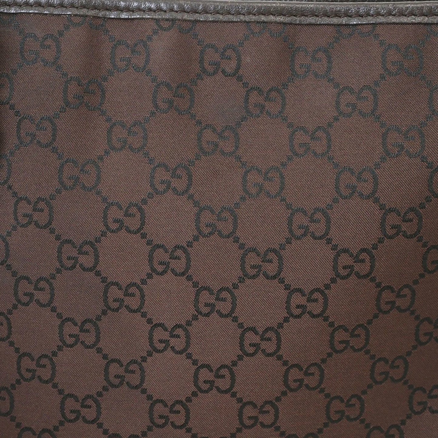 Gucci Brown Nylon Leather Shoulder Bag