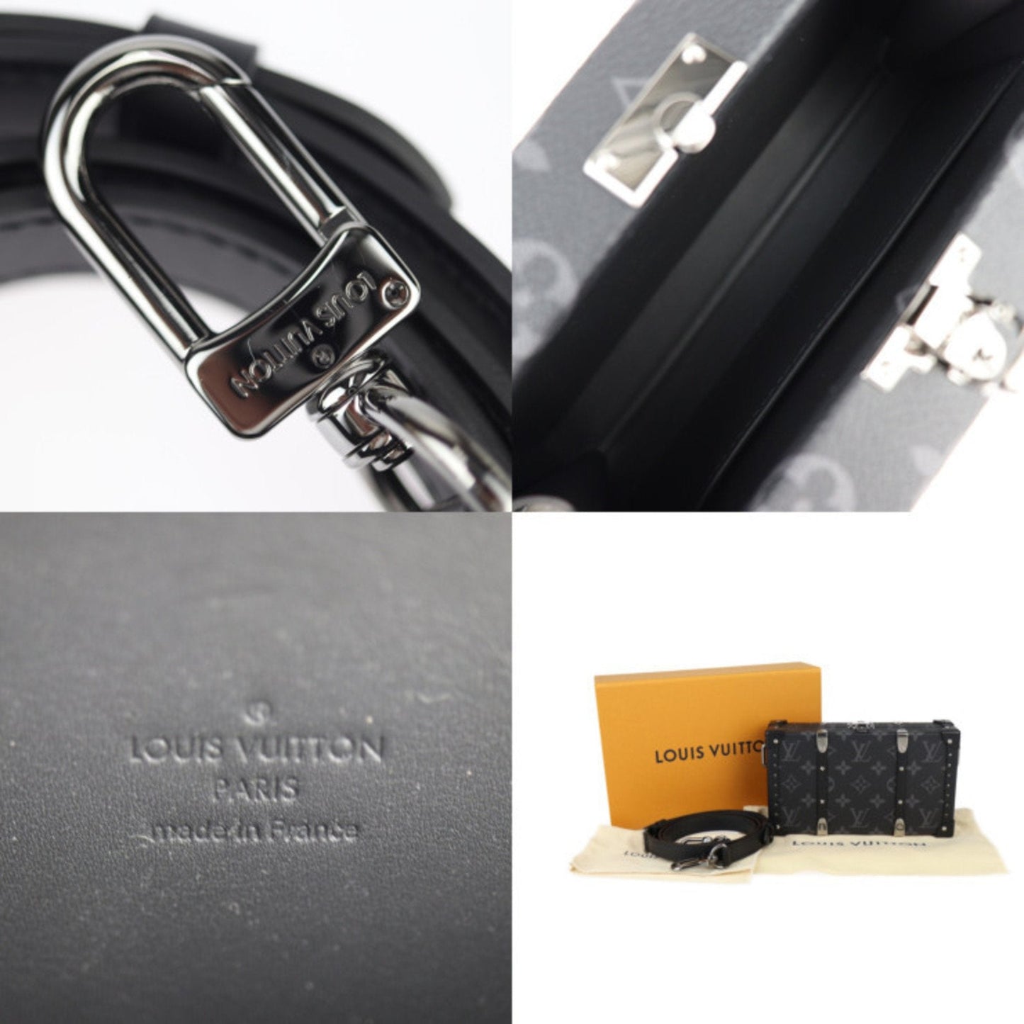 Louis Vuitton Black Gray Monogram Eclipse Monogram Eclipse Clutch Bag Shoulder Bag