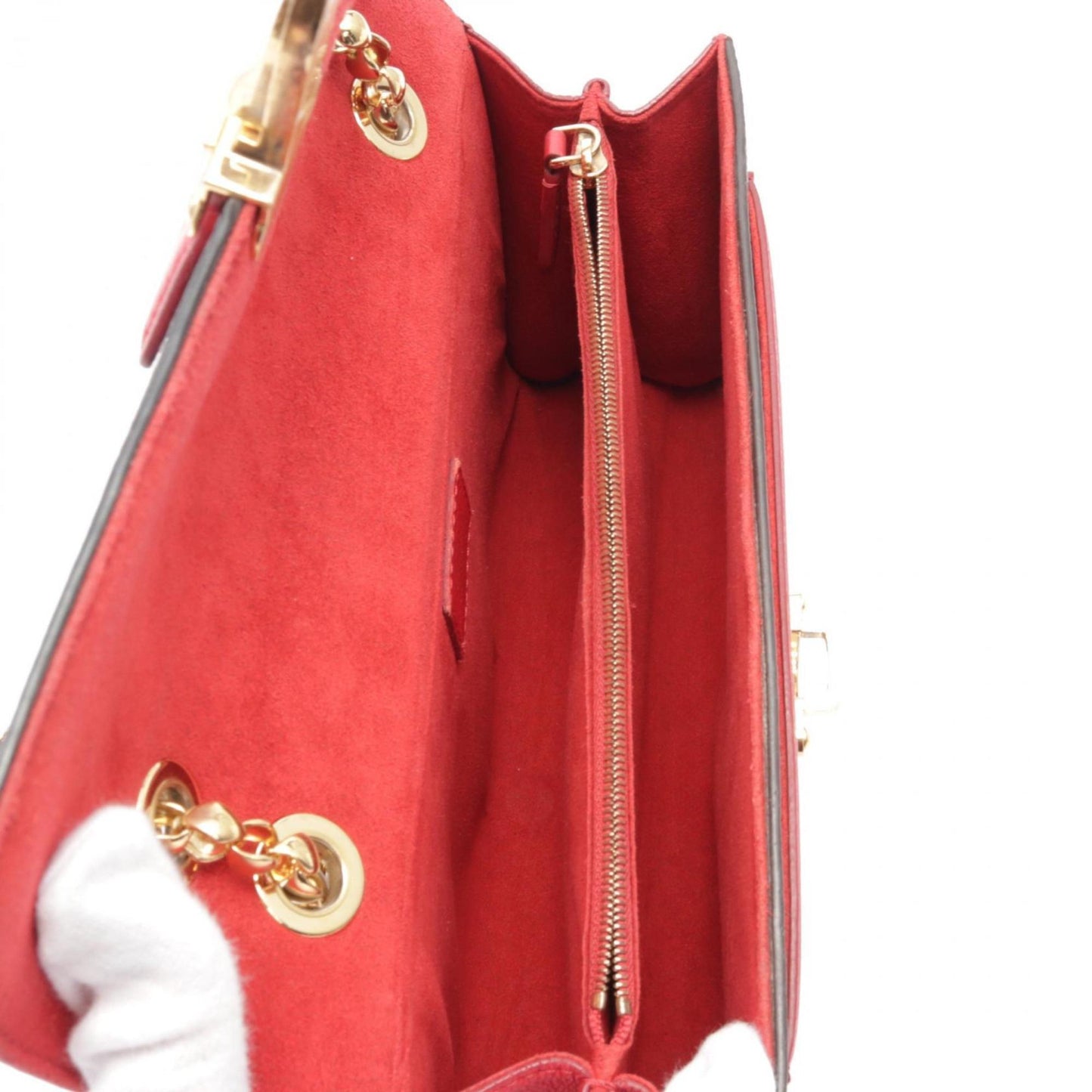 Louis Vuitton Brown Cerise Red Color Coated Canvas Leather Shoulder Bag