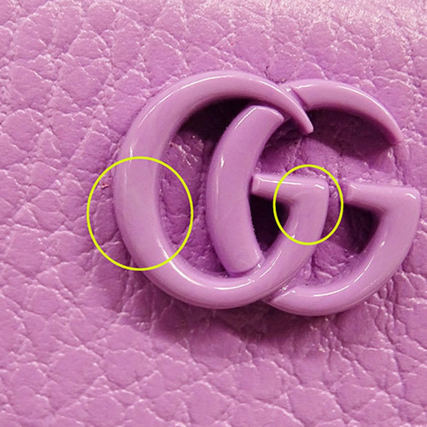 Gucci Purple Leather Coin Purse/Coin Case