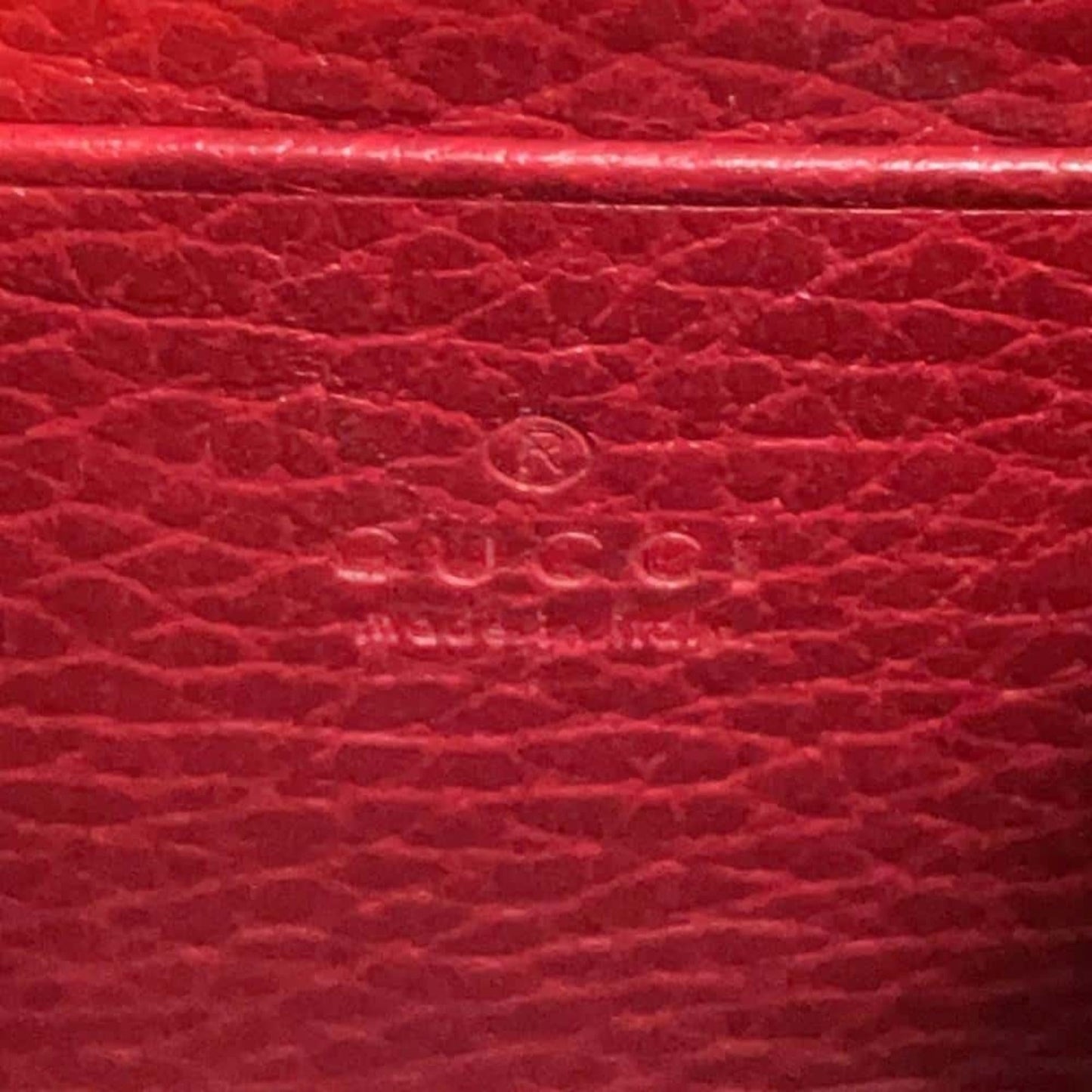 Gucci Red Color Leather Shoulder Bag