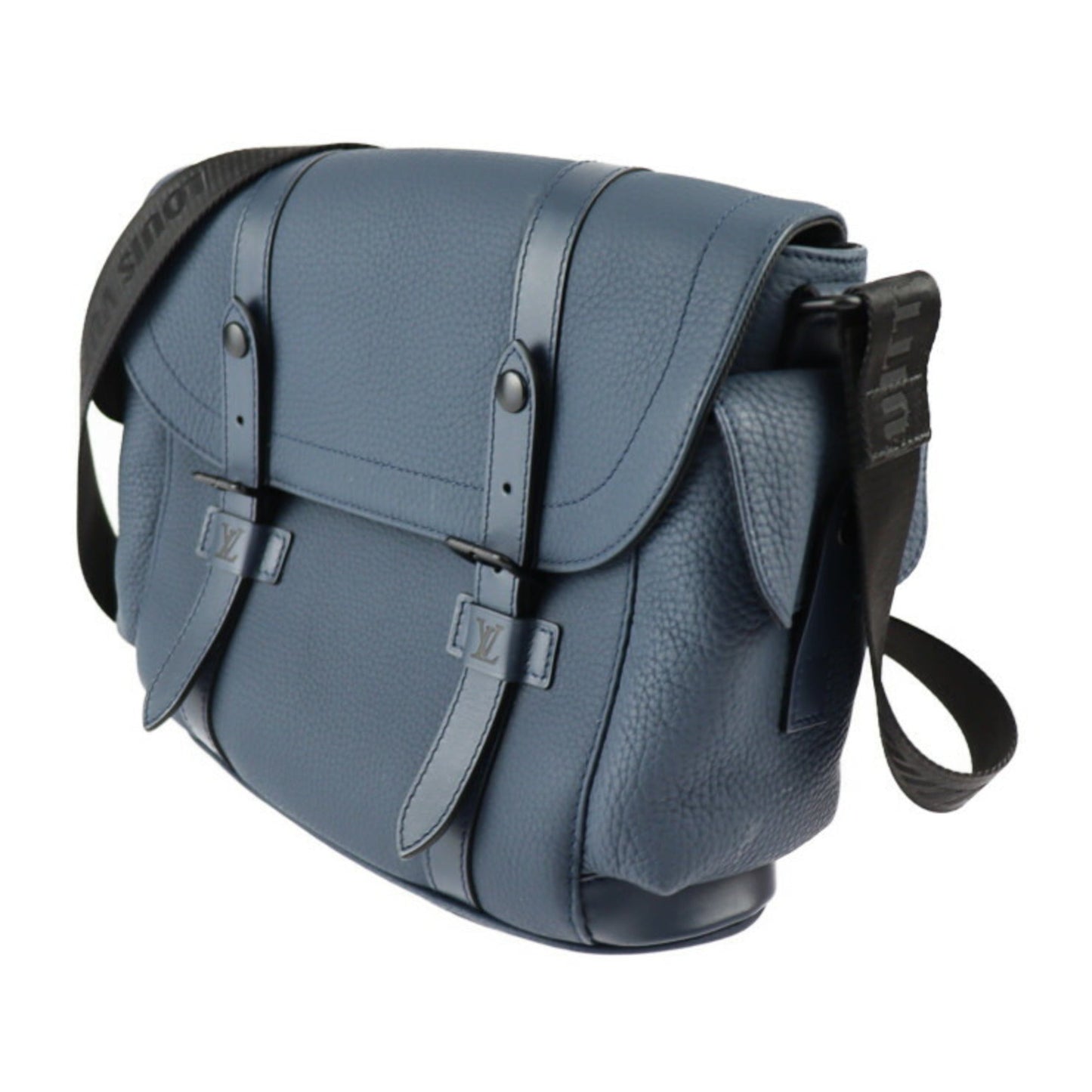 Louis Vuitton Black Navy Blue Handbag Shoulder Bag Tote Bag