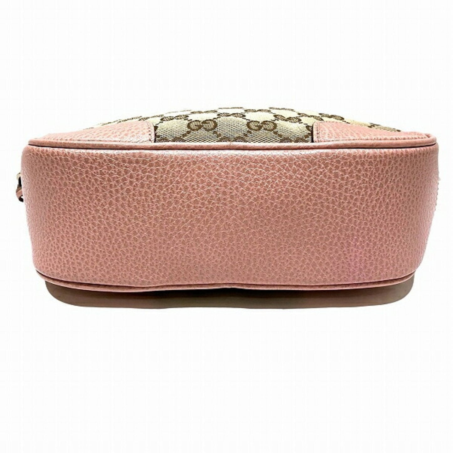 Gucci Beige Pink Canvas Leather Shoulder Bag