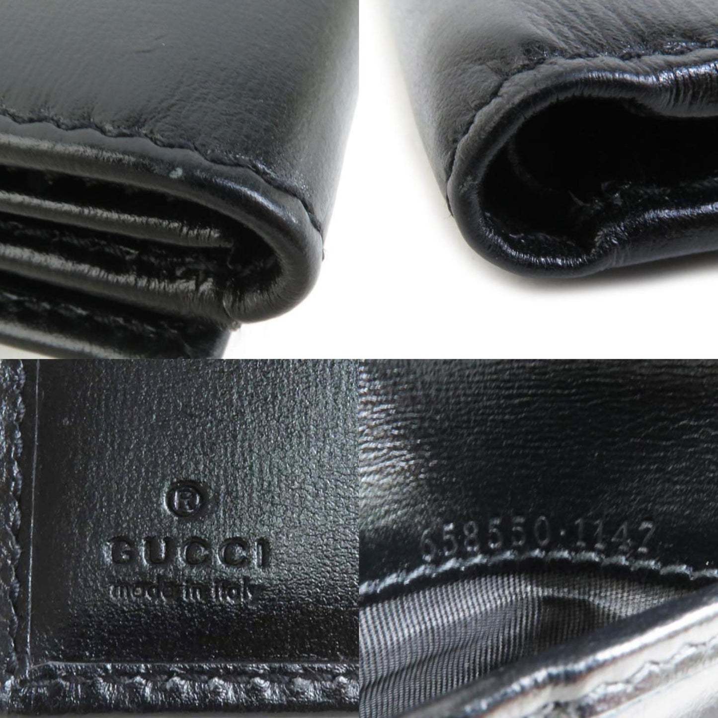 Gucci Black Leather Wallet (Bi-Fold)