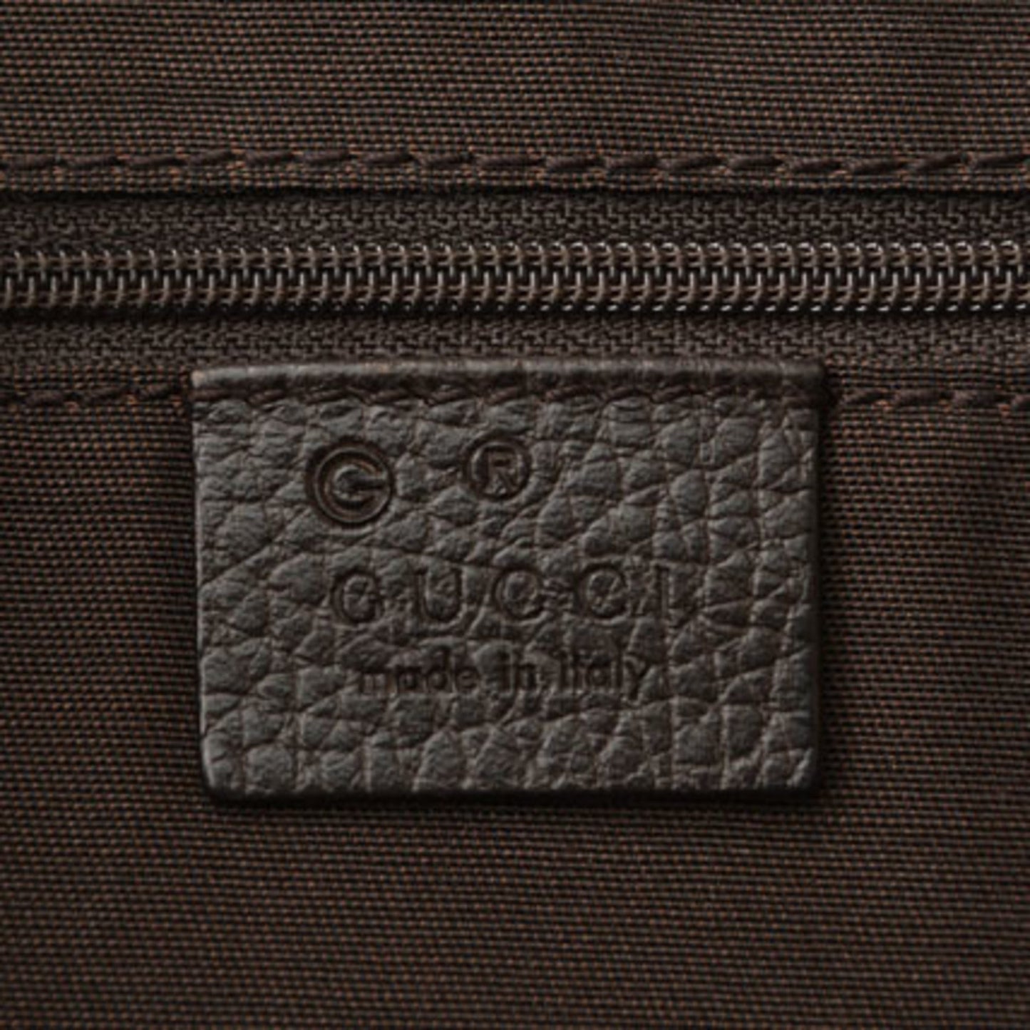 Gucci Dark Brown Leather Handbag Shoulder Bag