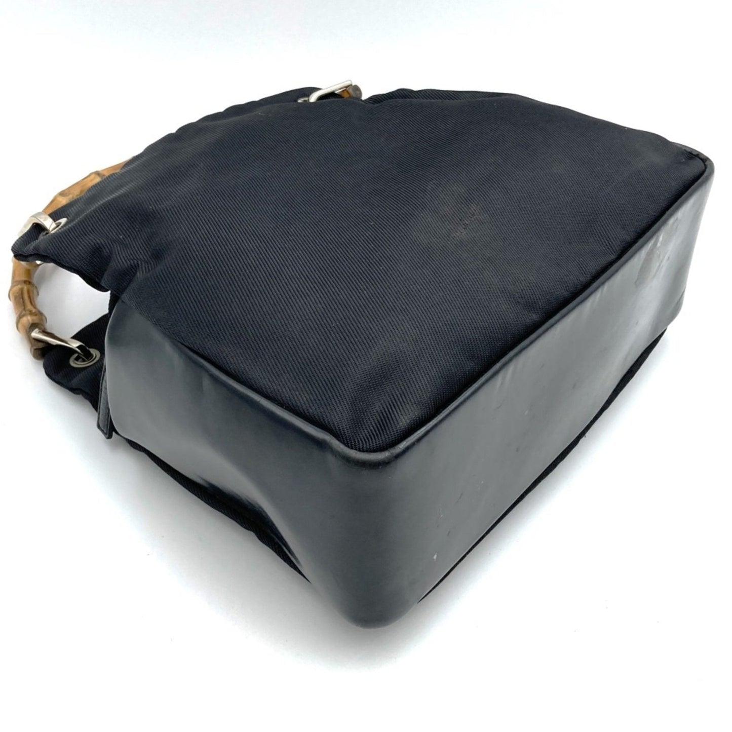 Gucci Bamboo Black Nylon Handbag