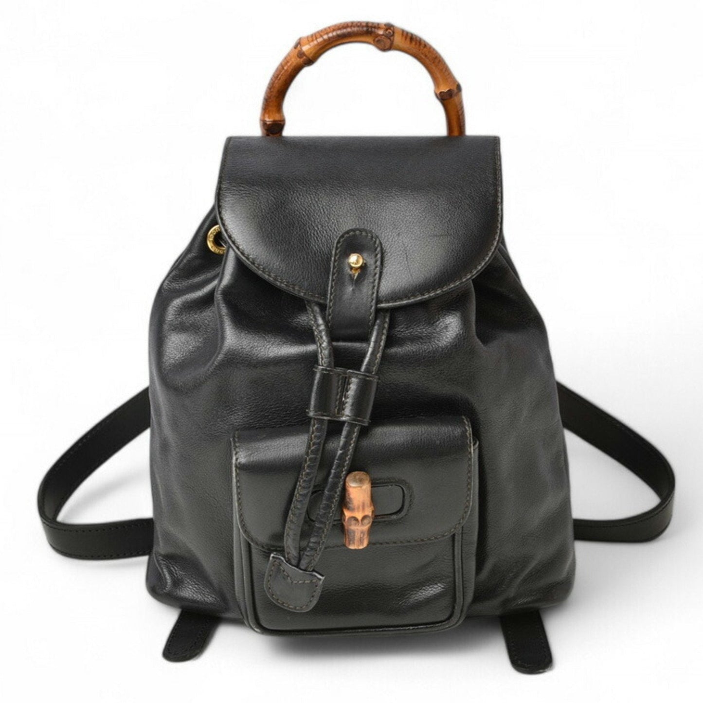 Gucci Black Leather Backpack