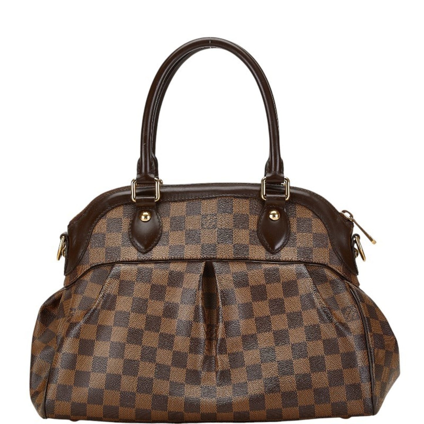 Louis Vuitton Brown Pvc Leather Handbag Shoulder Bag
