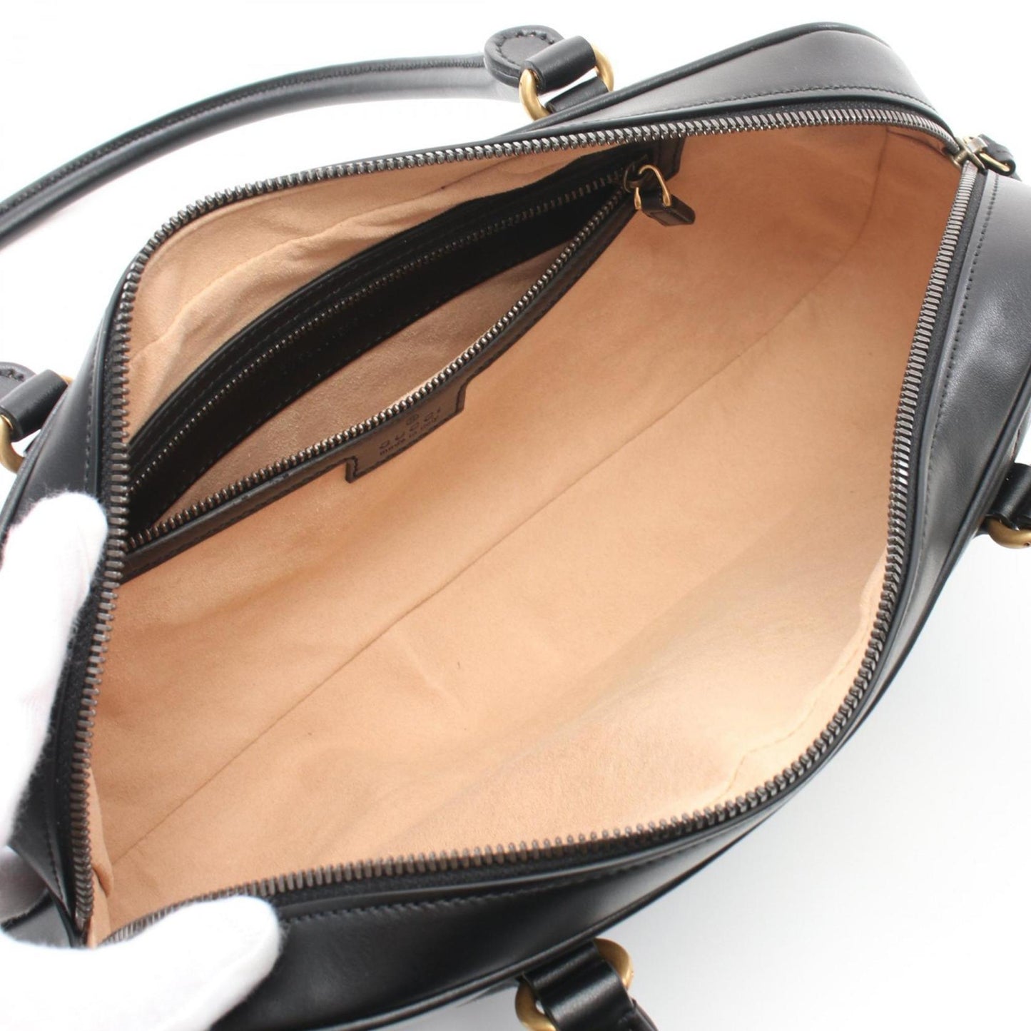 Gucci Black Leather Tote Bag