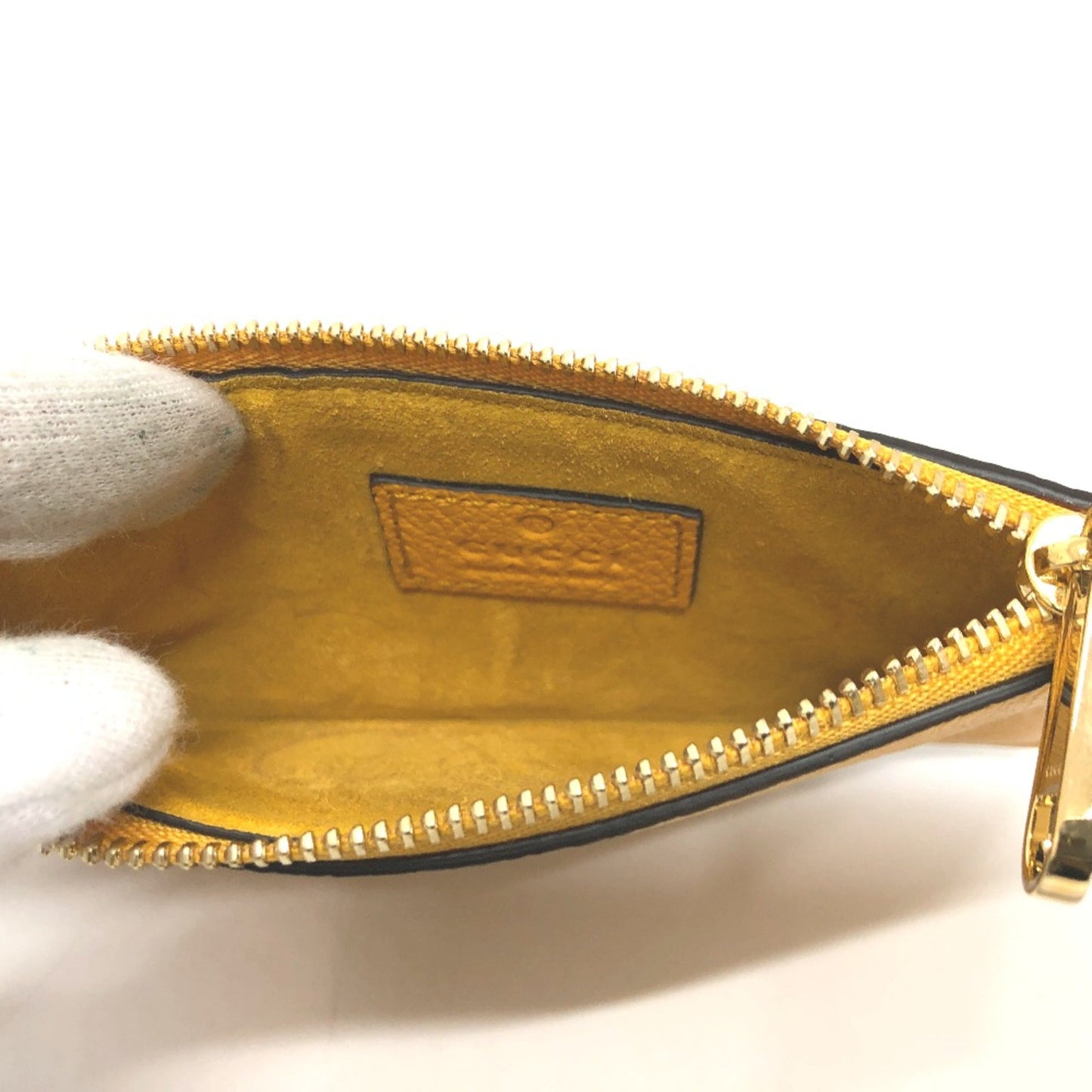 Gucci Yellow Leather Coin Purse/Coin Case