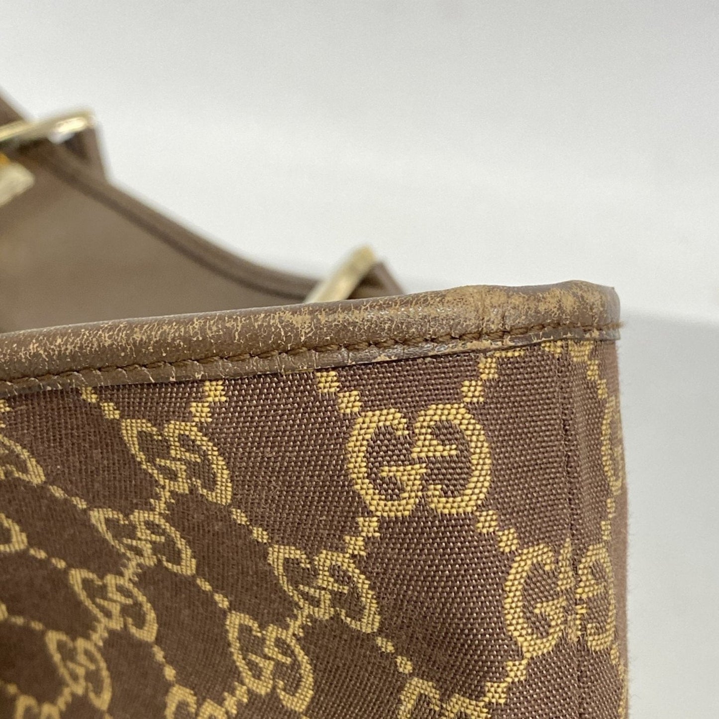 Gucci Brown Canvas Tote Bag