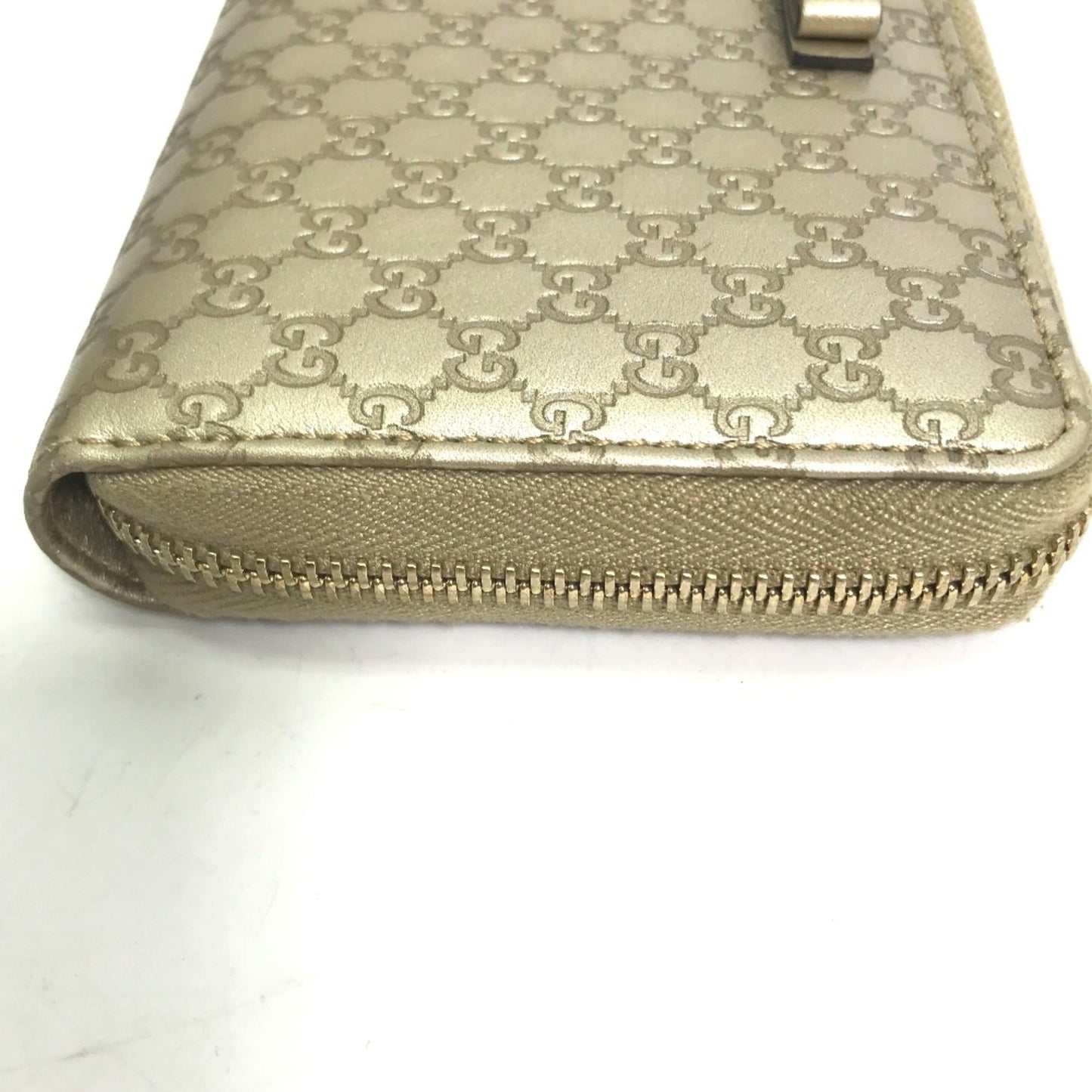 Gucci Gold Leather Long Wallet (Bi-Fold)