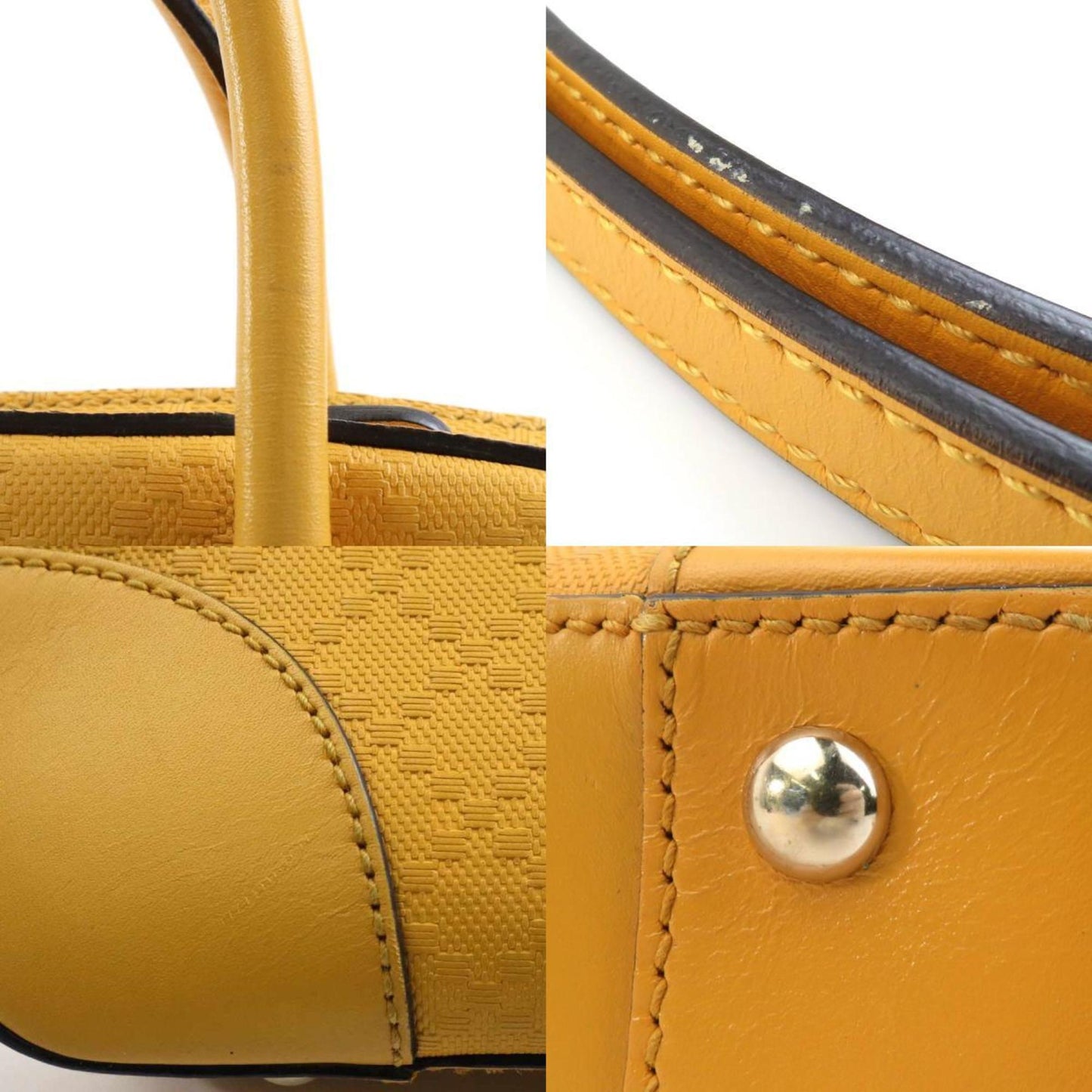 Gucci Yellow Leather Handbag Shoulder Bag