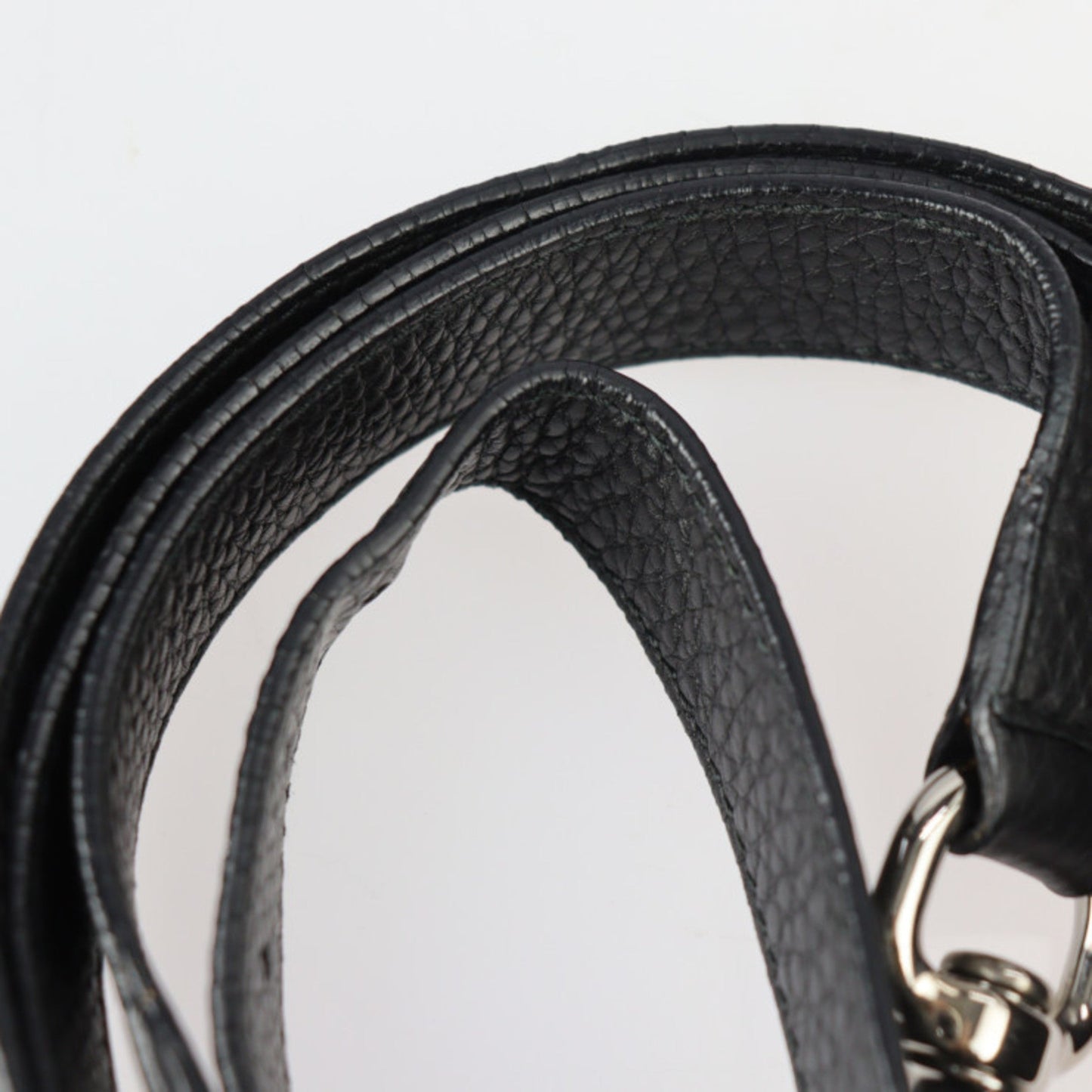 Gucci Black Leather Messenger Bag Shoulder Bag