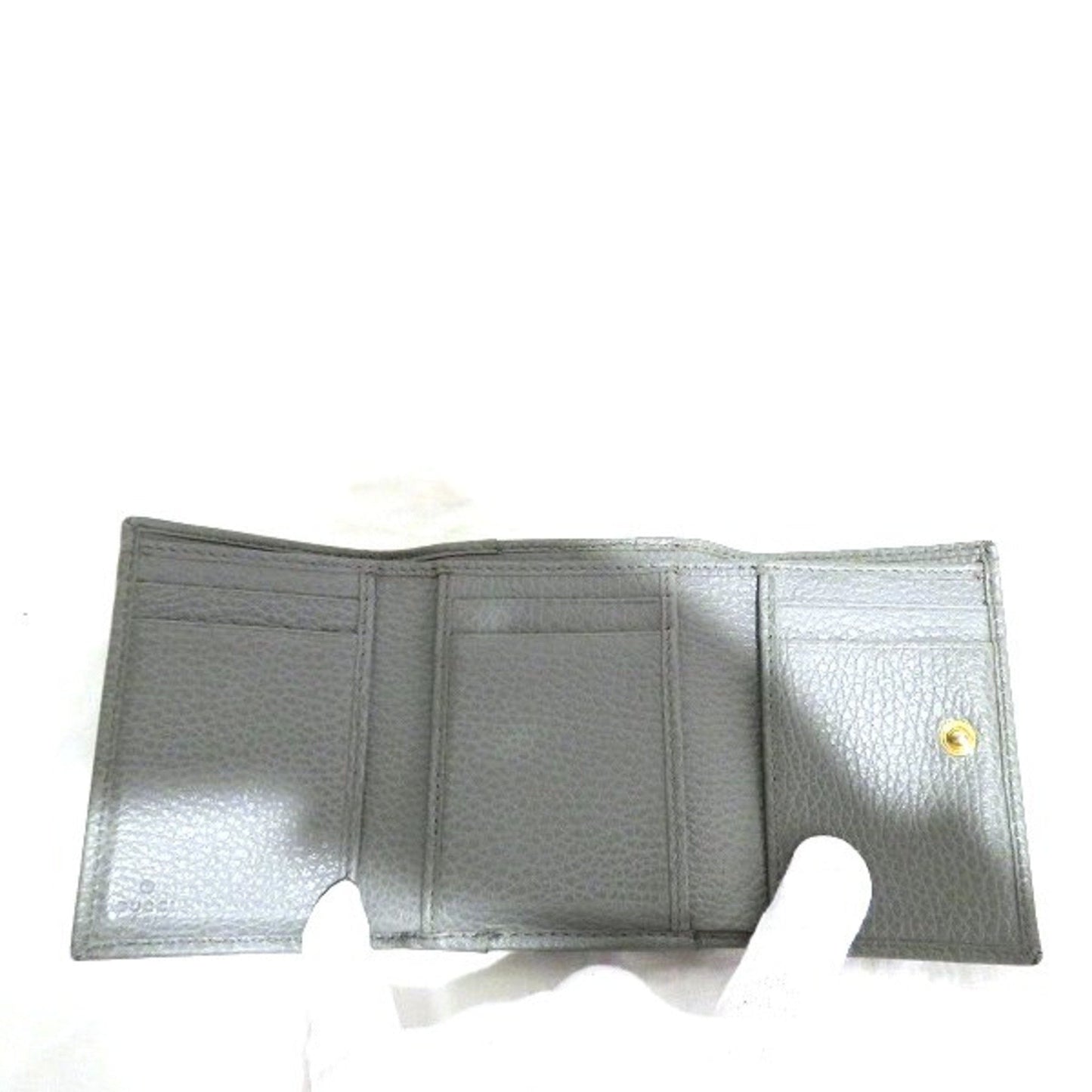 Gucci Gray Leather Wallet (Tri-Fold)