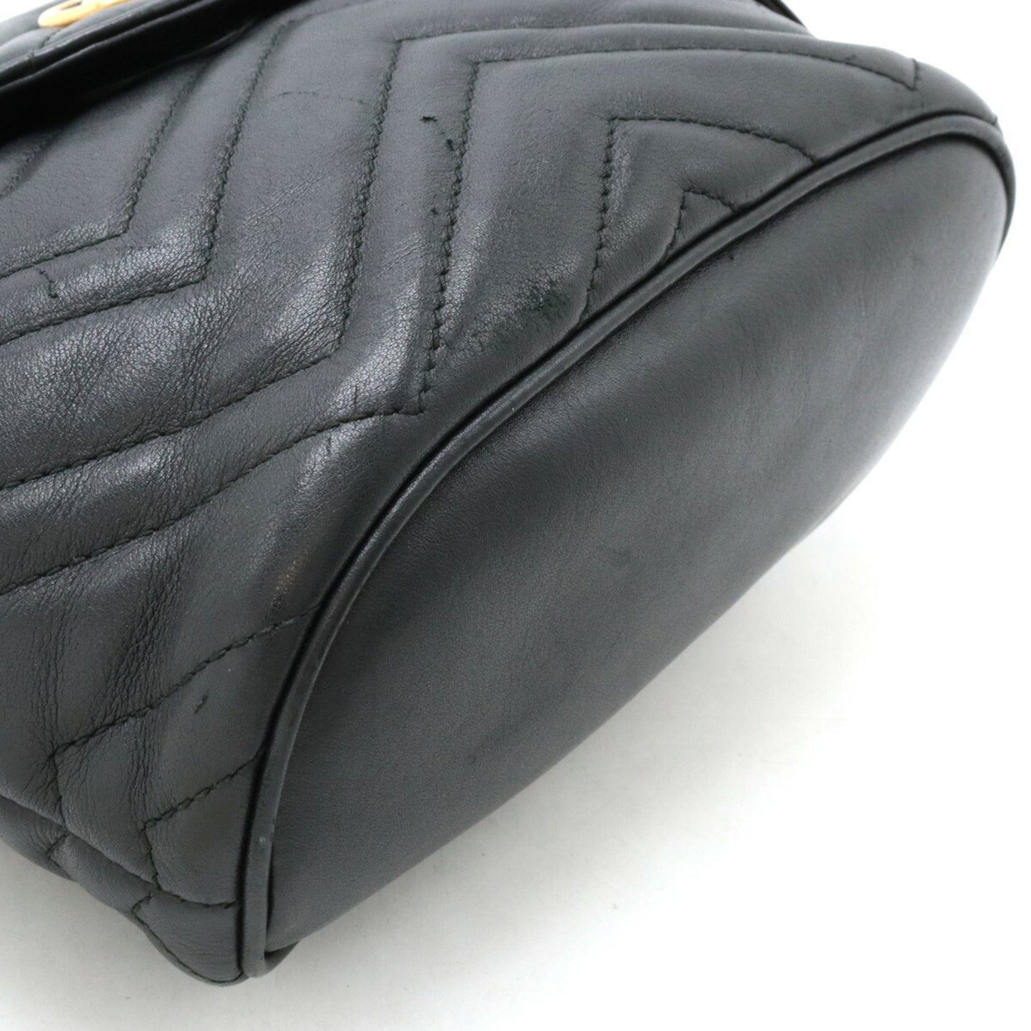 Gucci Gg Marmont Black Leather Backpack