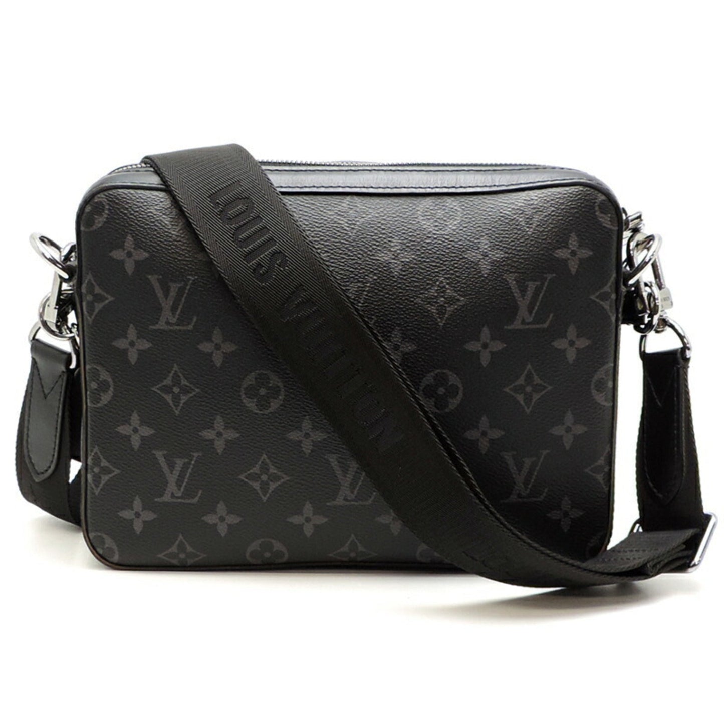 Louis Vuitton Black Gray Monogram Eclipse Pouch Shoulder Bag